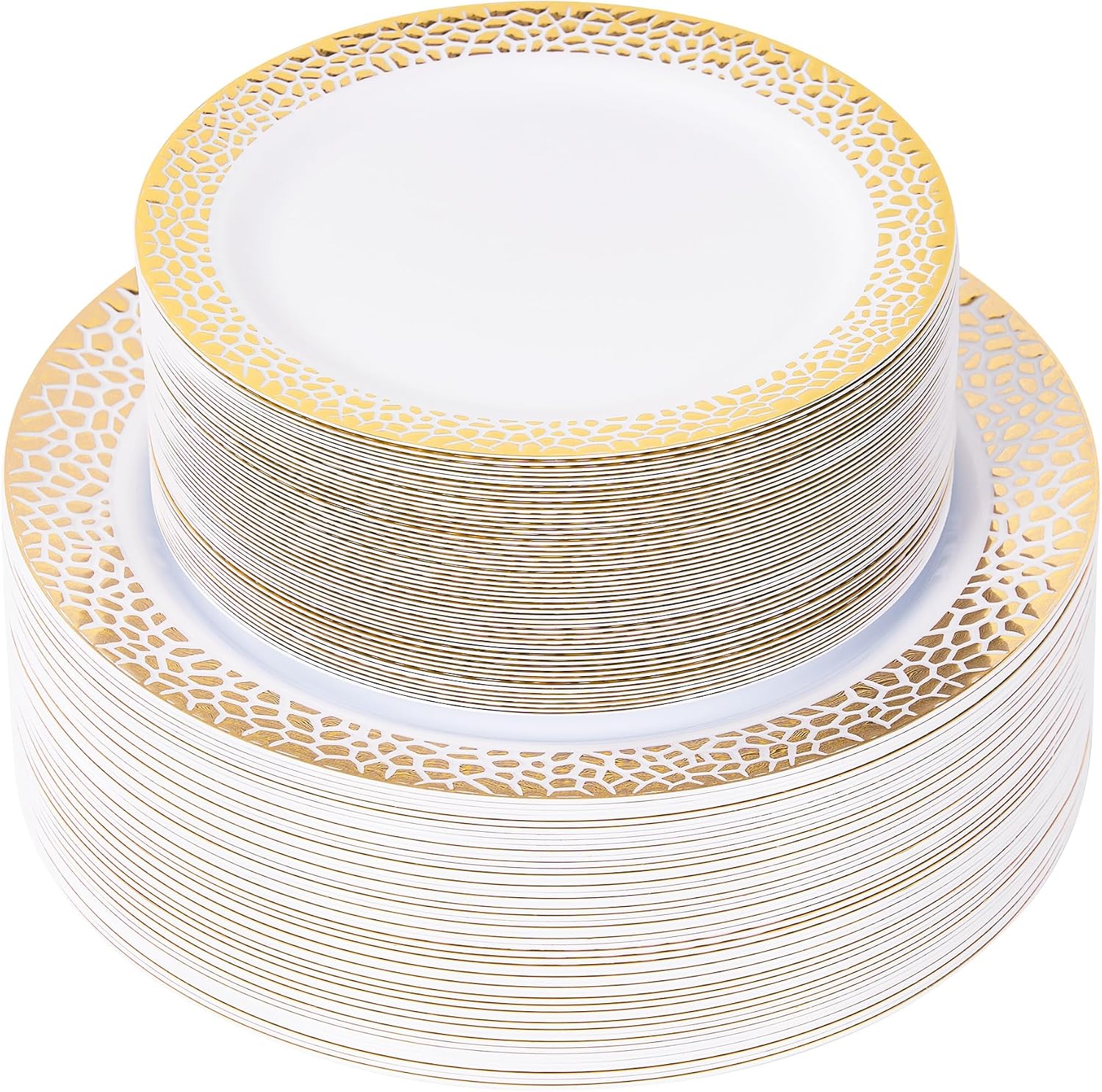 Fijinhom Gold Design Disposable Plates