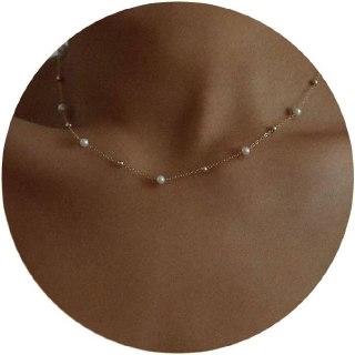 Rumgey Gold Pearl Necklaces
