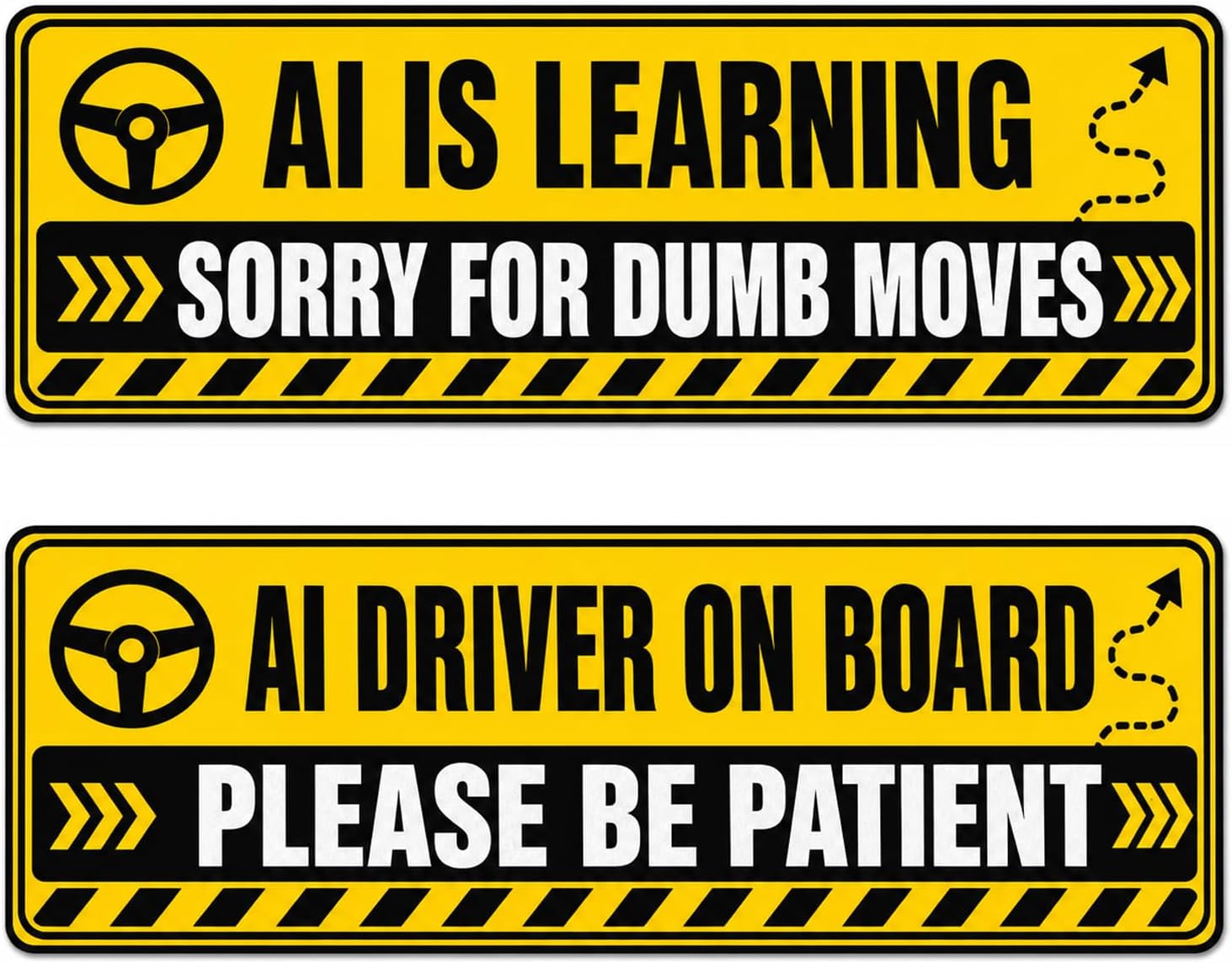 AI Driving Magnetic Car Stickers