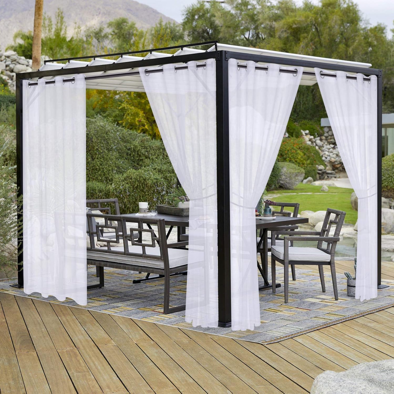 LORDTEX Burlap Linen Outdoor Curtains