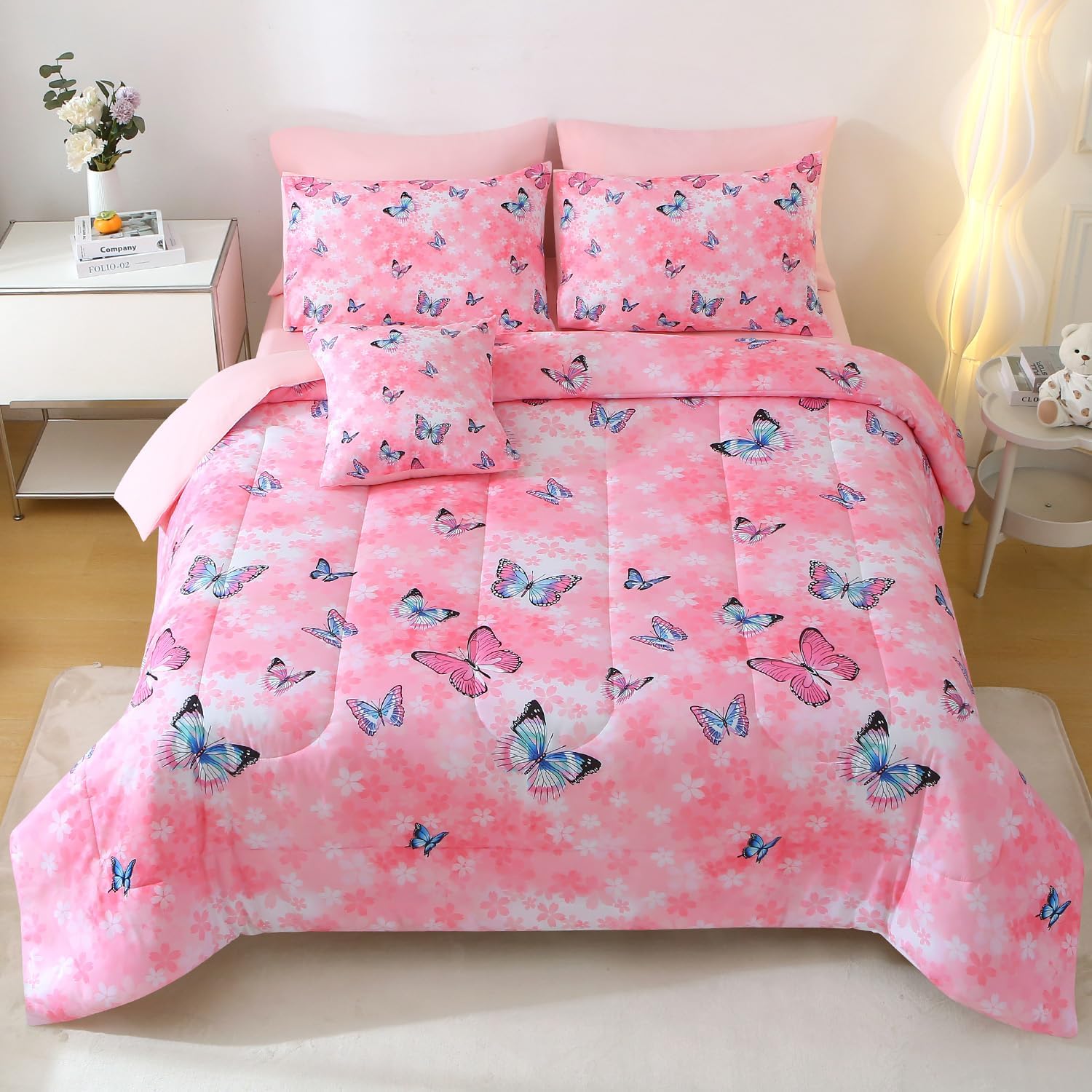 JQinHome Butterfly Comforter Sets