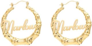 Personalized Bamboo Name Earrings