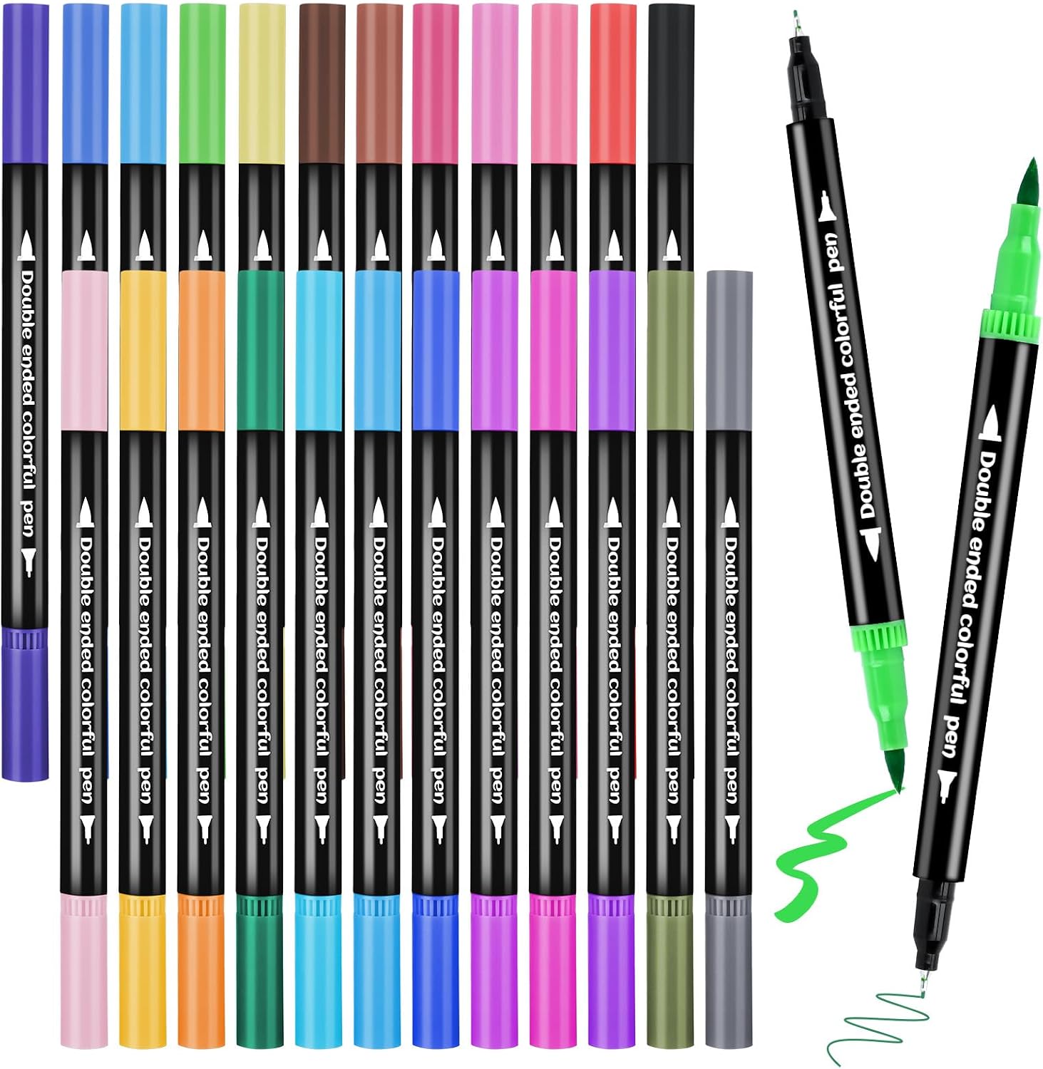 SZTCECDM 24-Color Dual-Tip Art Markers