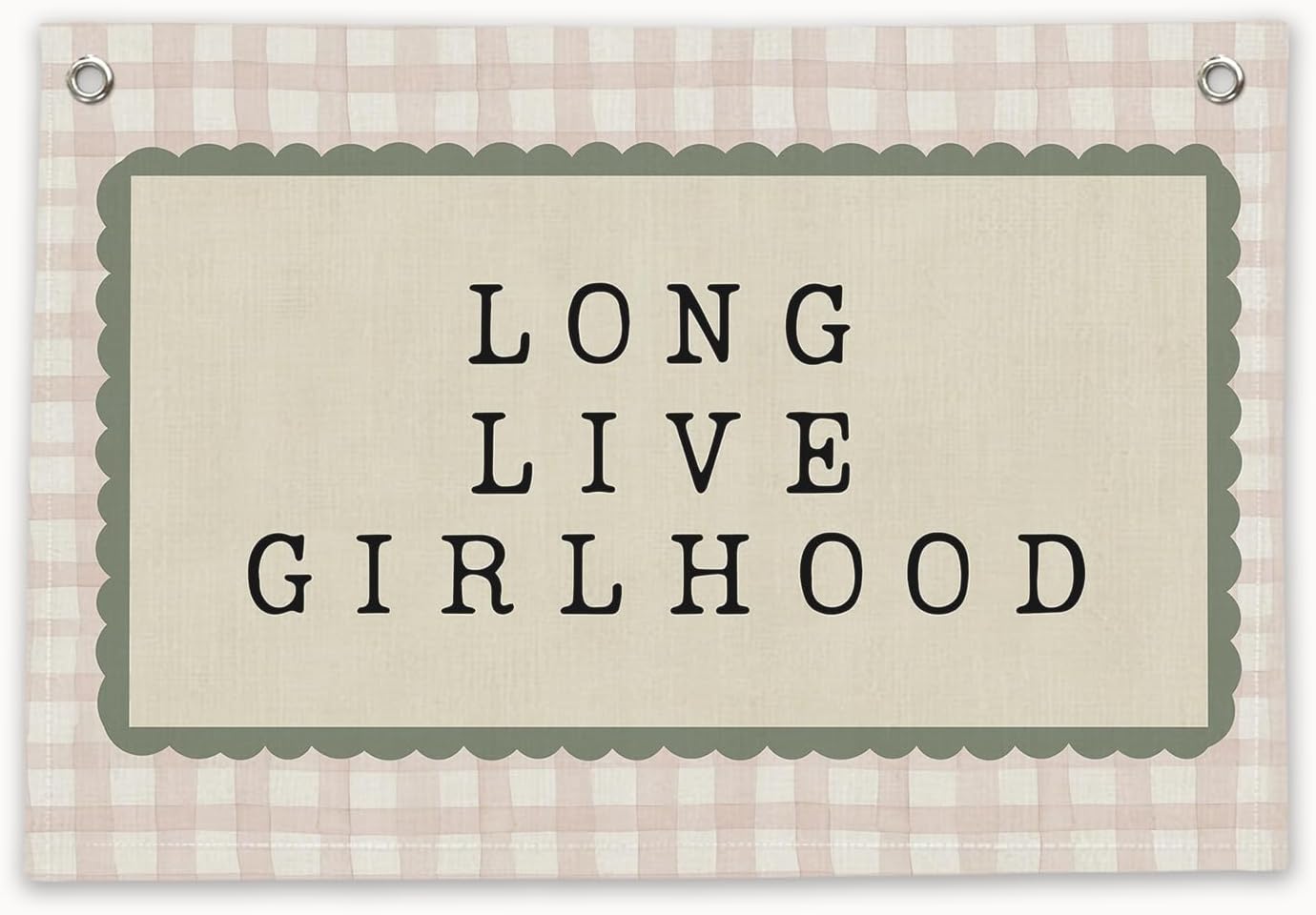 RTXLEZM Girls Nursery Decor, Long Live Girlhood Canvas Banner