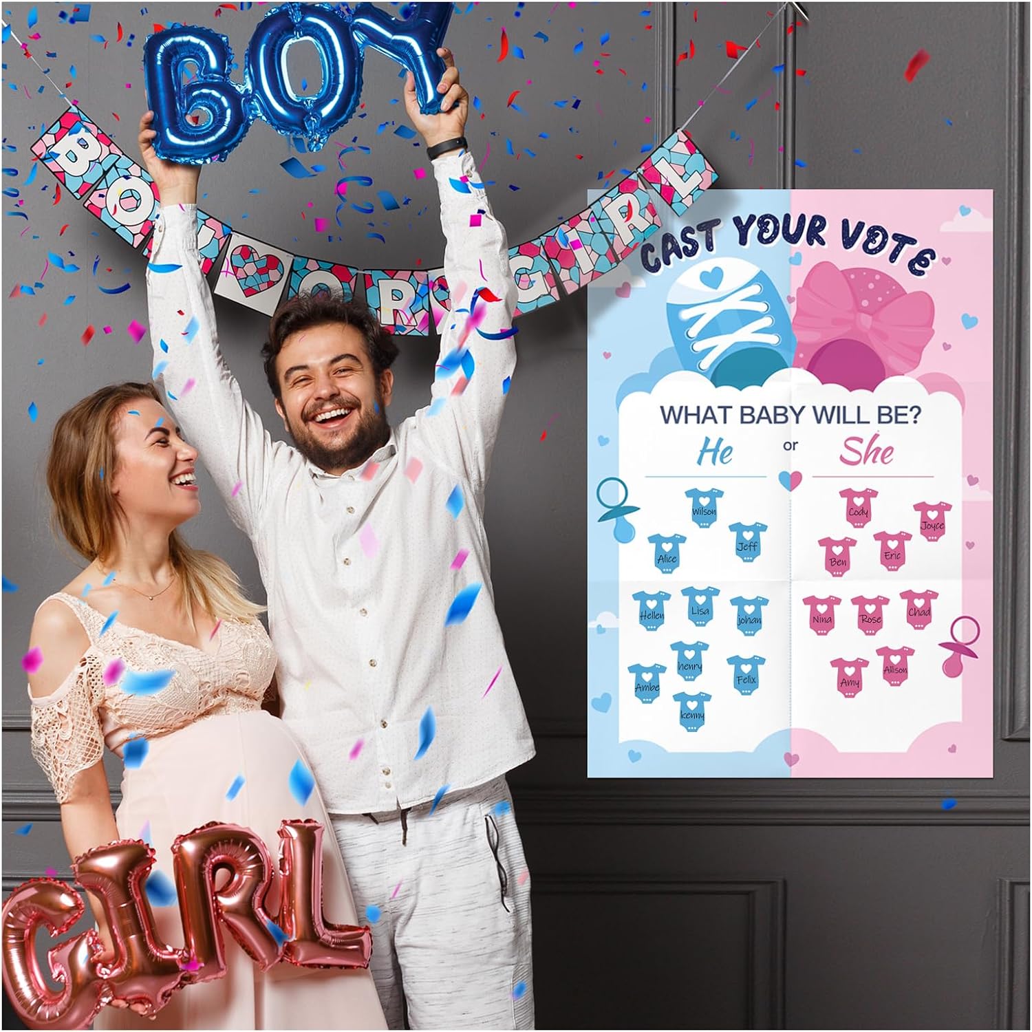Gender Reveal Voting Boards