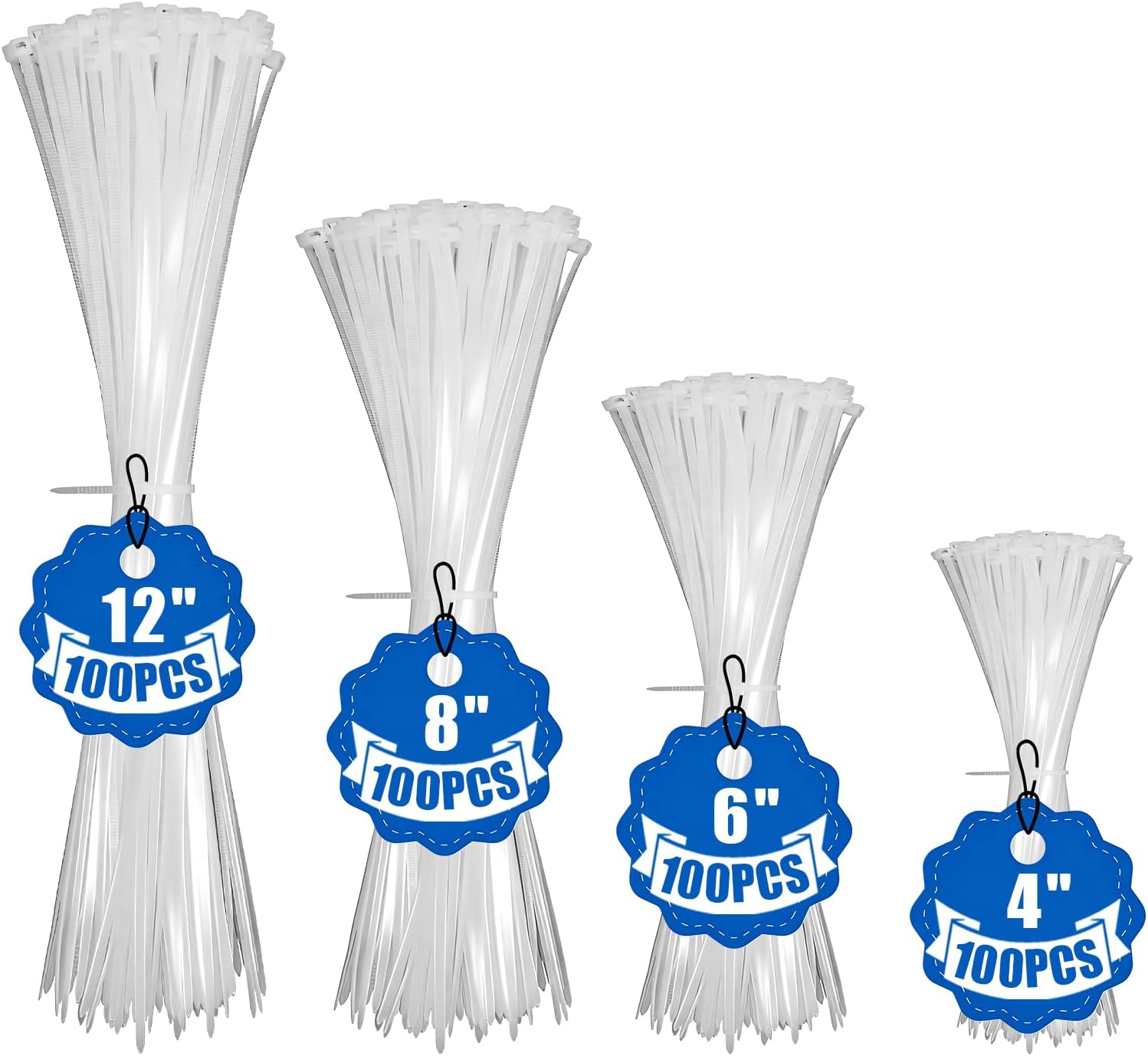 YUZE-WZDQ White Zip Ties