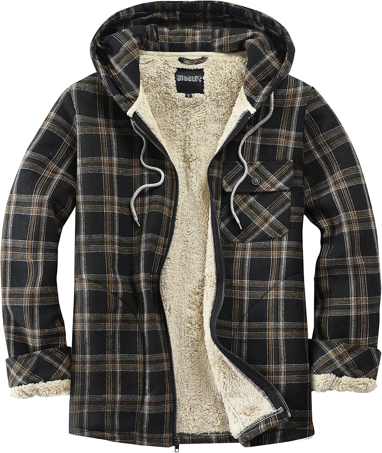 Elesuit Fleece Plaid Hoodies