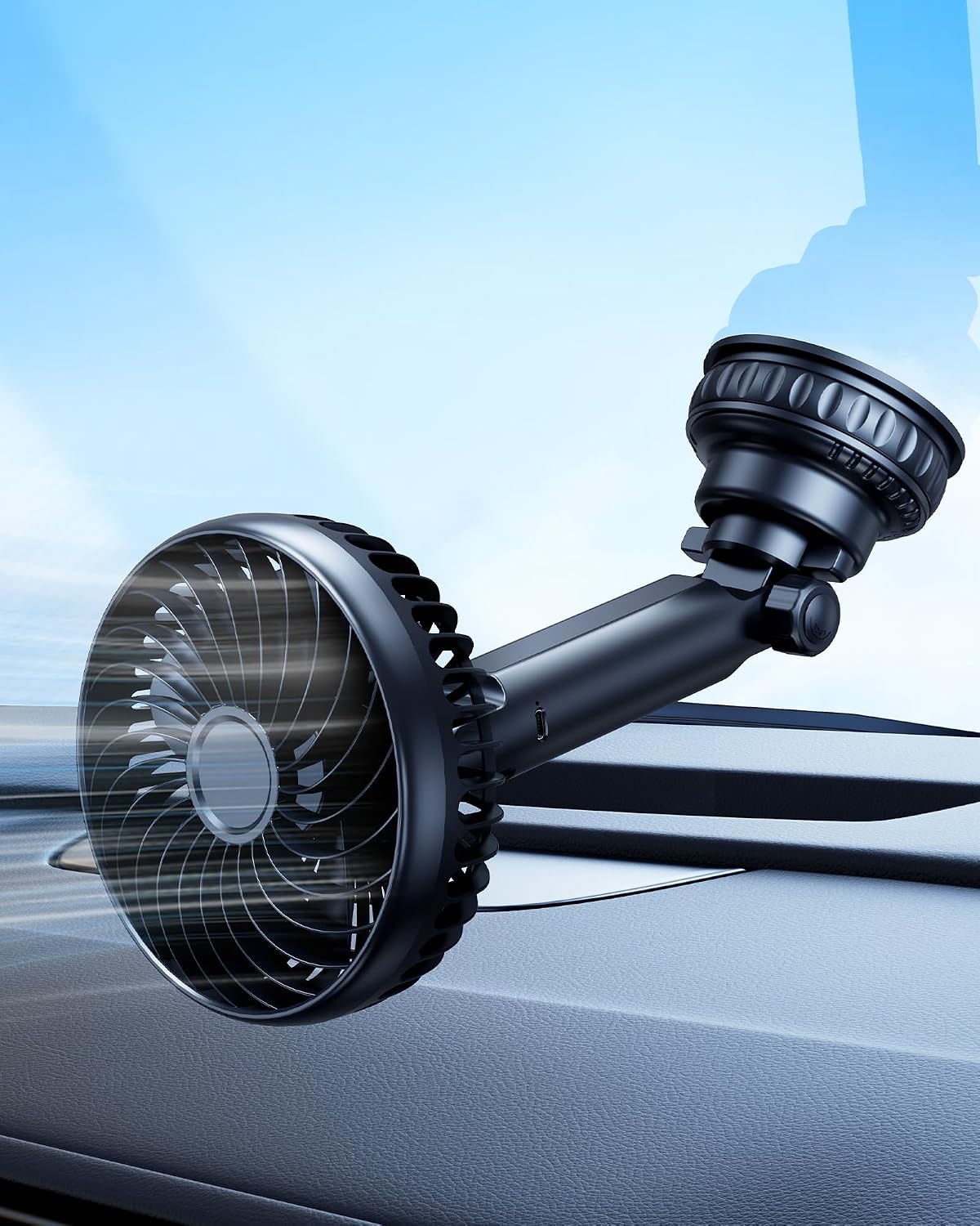 DICMKY Suction Cup Car Cooling Fans