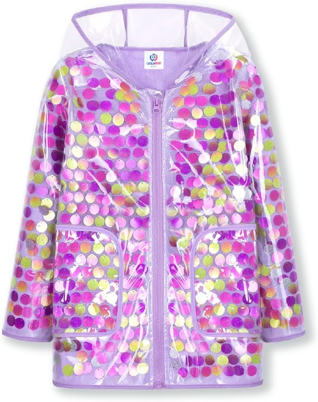 Girls Sequin Raincoats