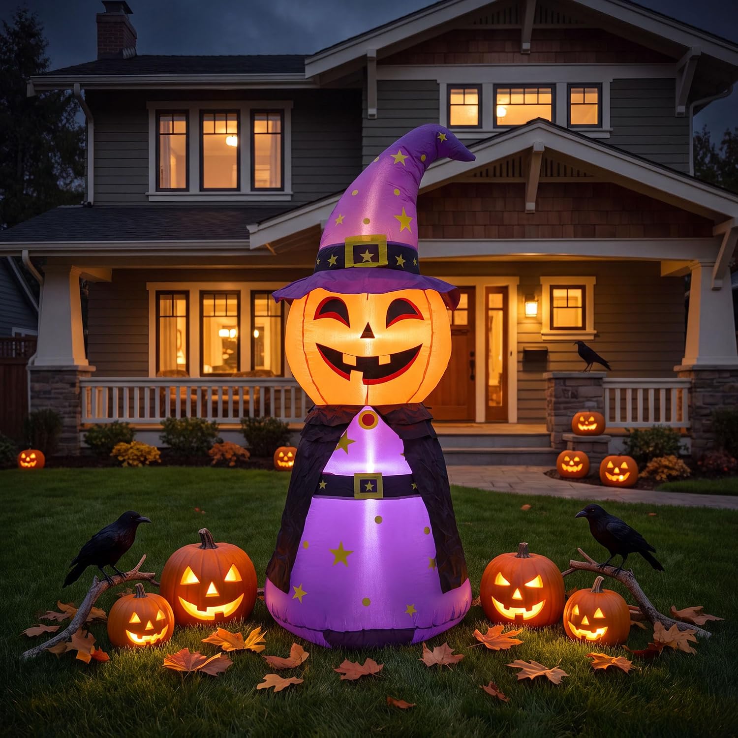 Halloween Pumpkin Inflatables with Lights