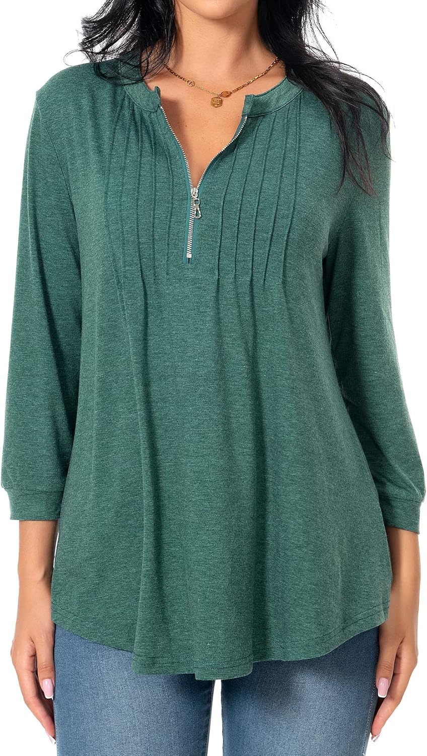 MOQIVGI Women's Casual Ribbed Blouses