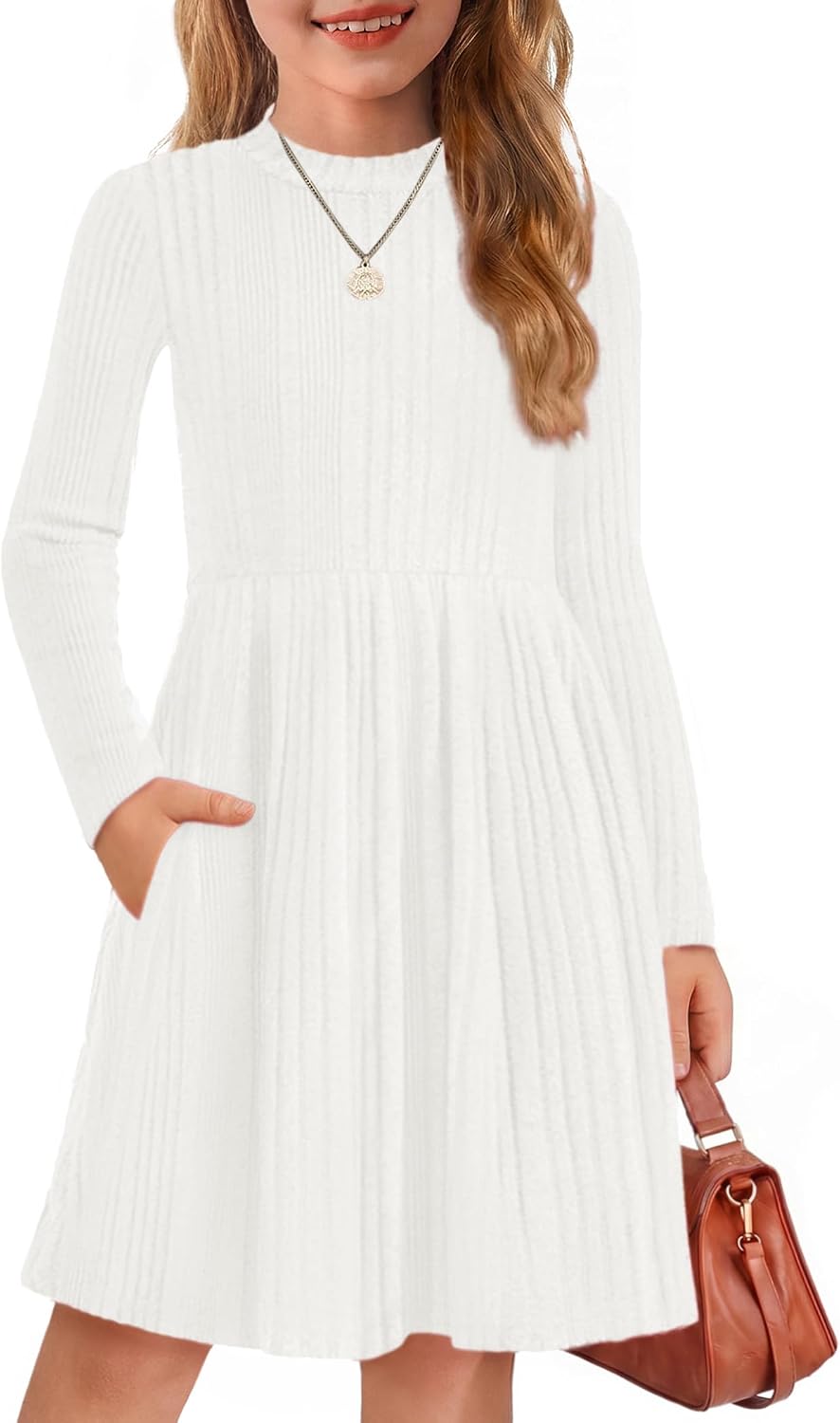 Arshiner Long Sleeve Sweater Dresses