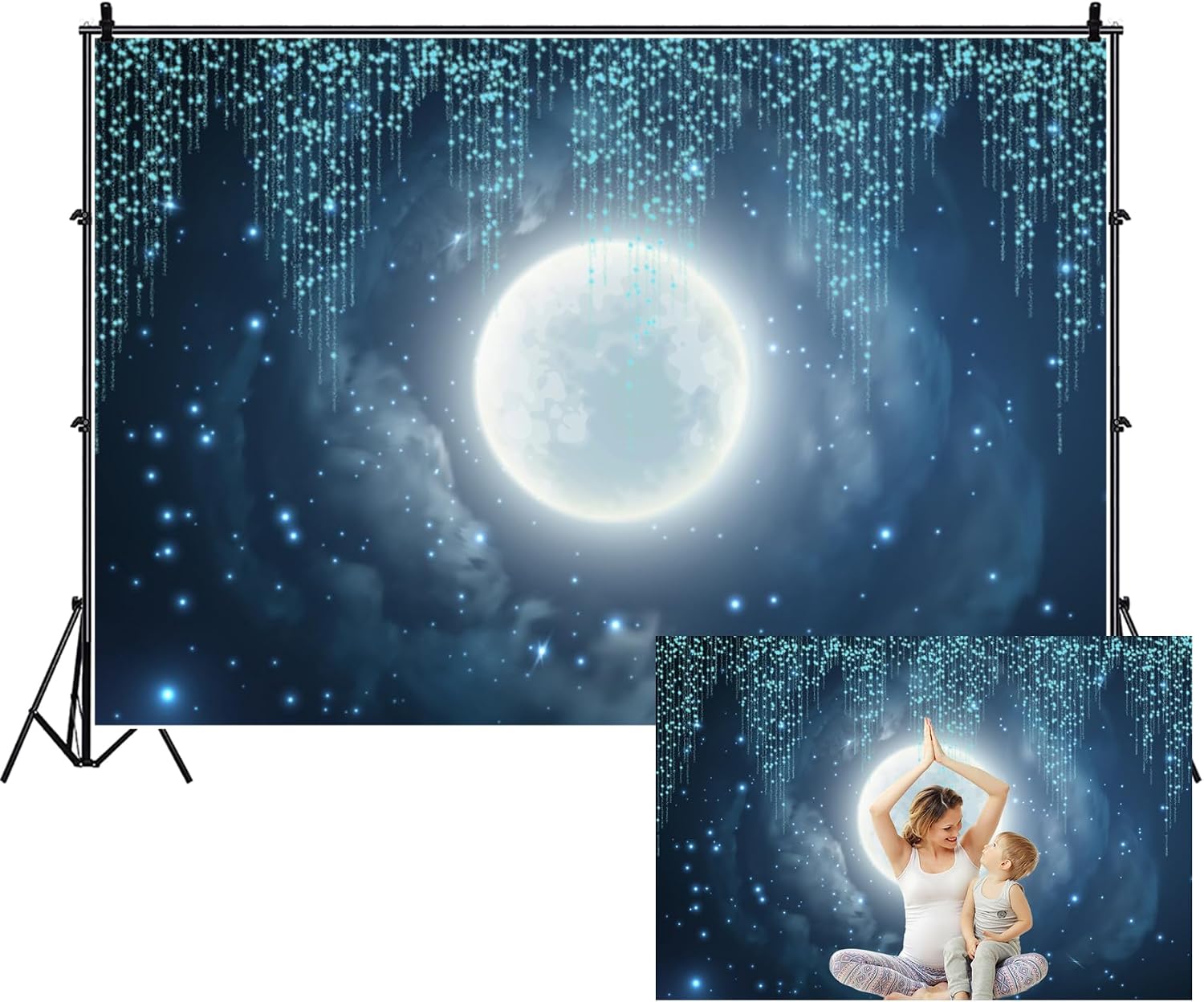 Moon Starry Night Backdrops