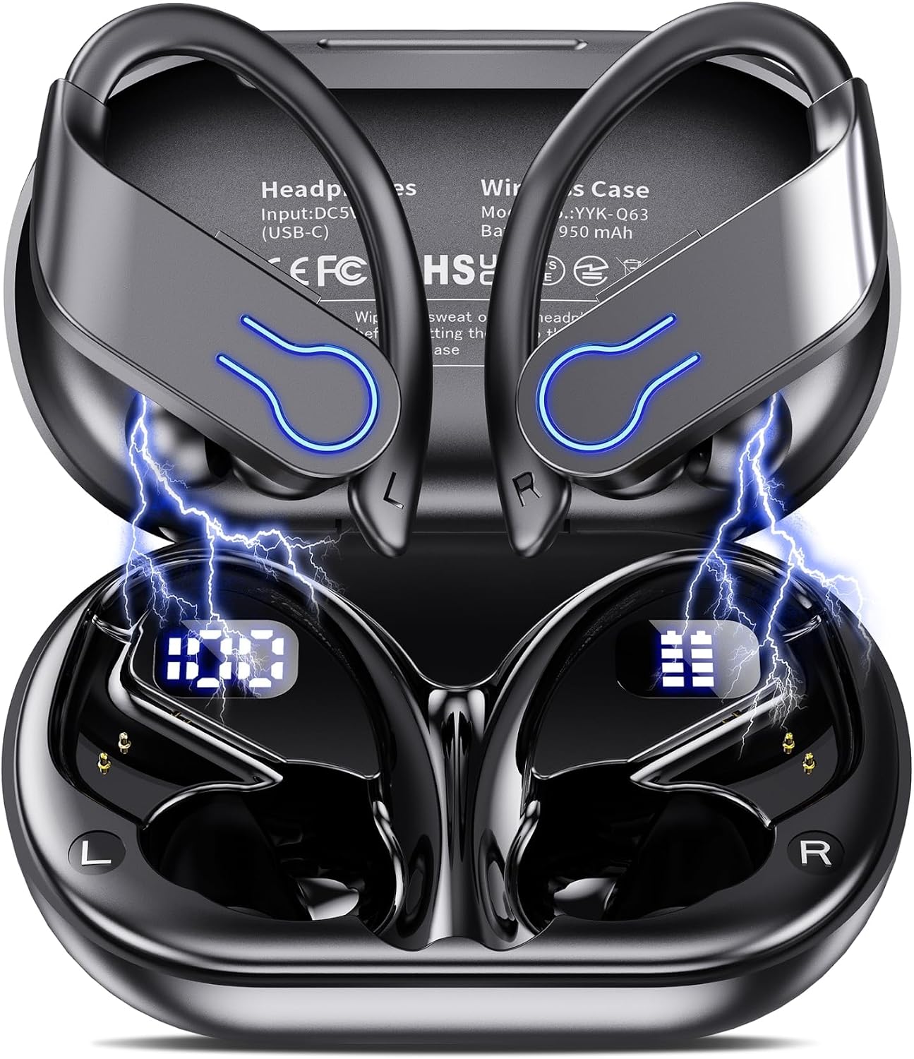 EEXXYZ Wireless Earbuds (Black