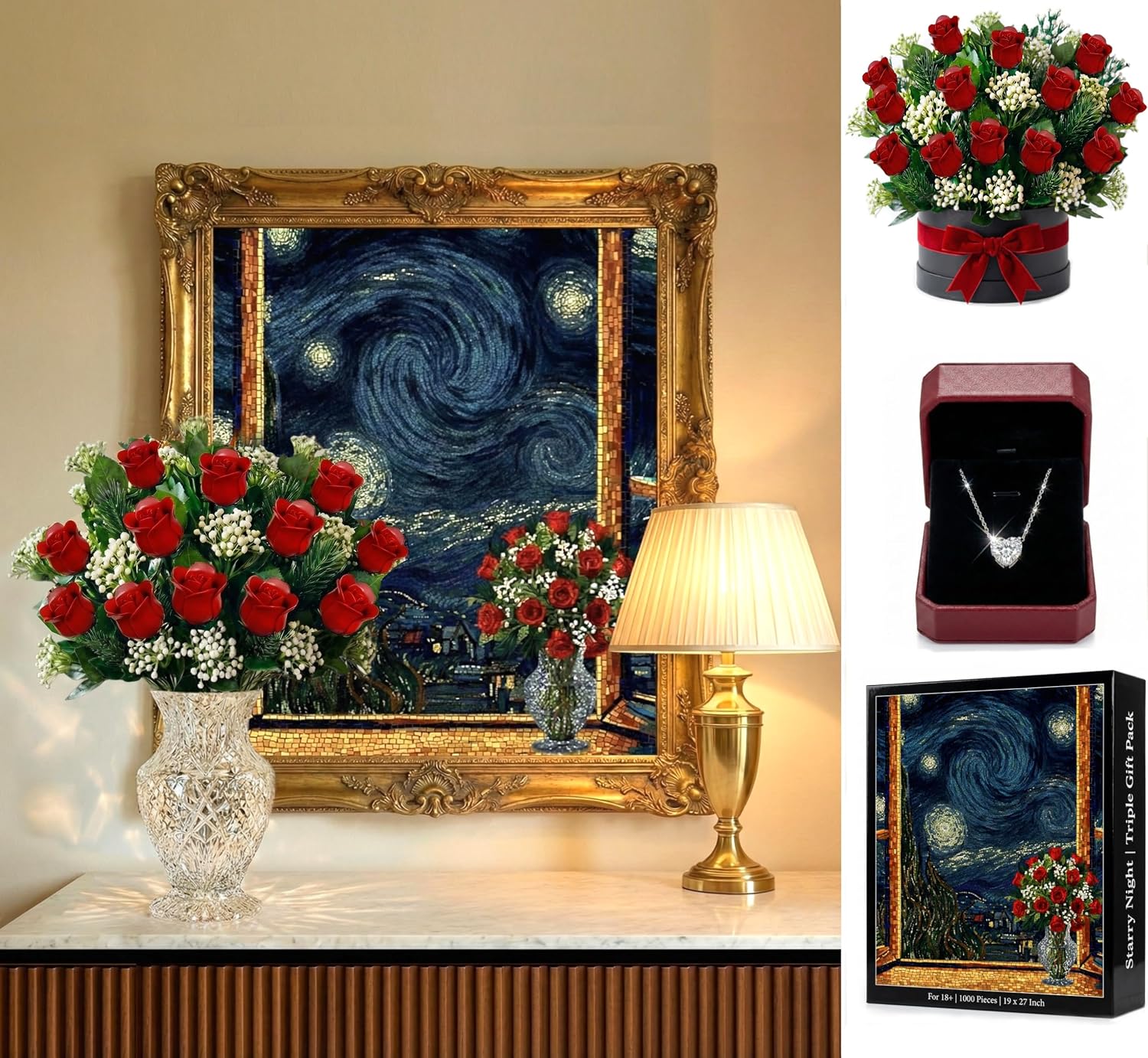 Red Rose Bouquet Building Sets