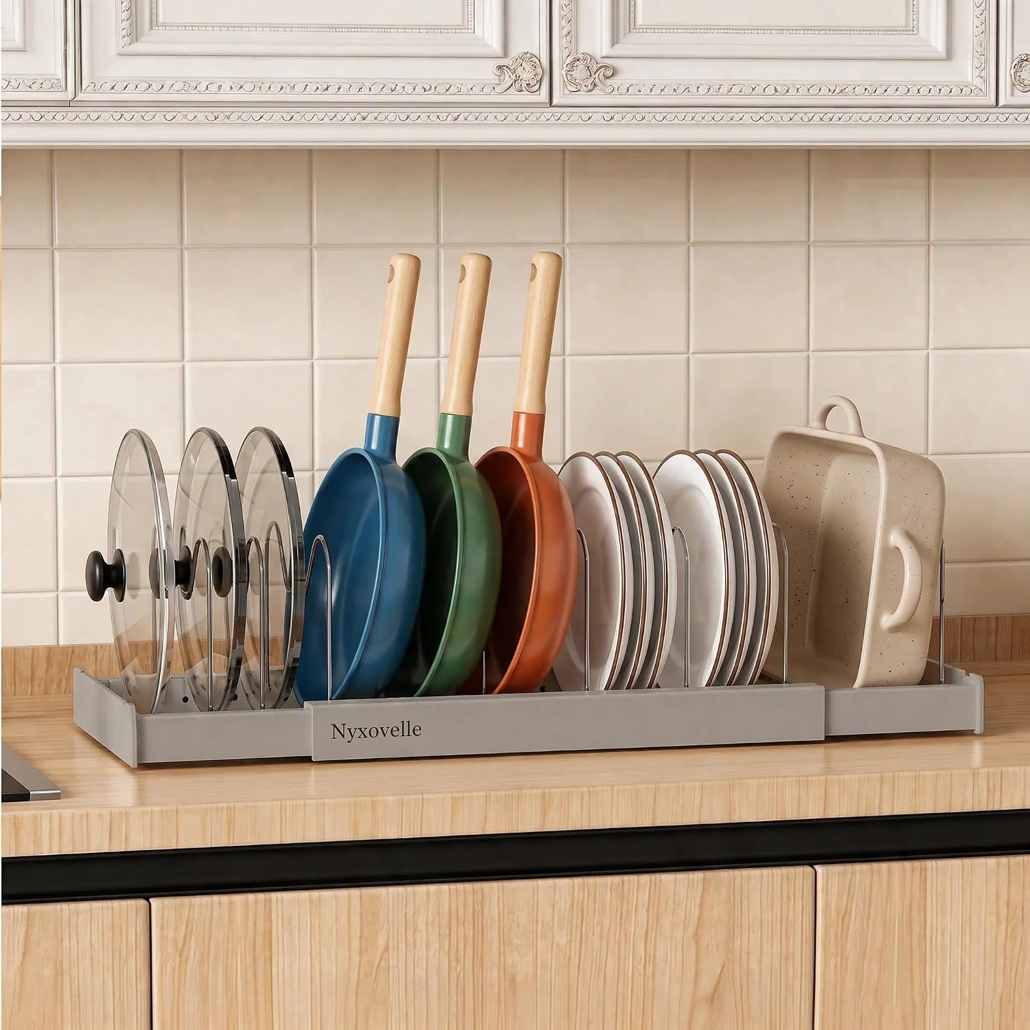 NYXOVELLE Pot and Pan Organizers (Gray