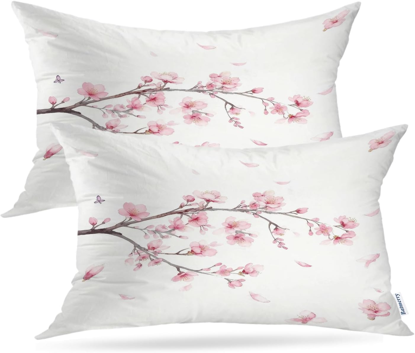 Batmerry Pink Floral Throw Pillow Covers