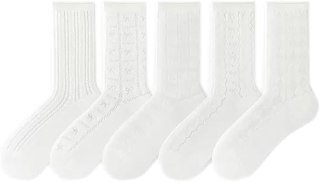 Louie Silna White Ruffle Socks