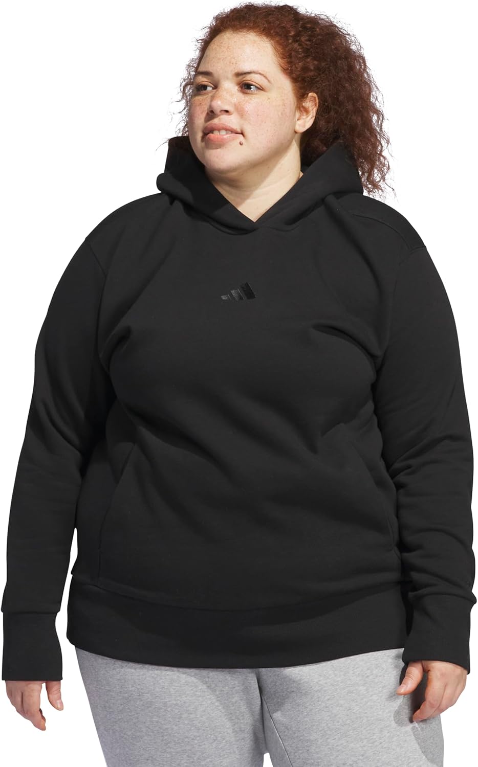 adidas Womens All Szn Fleece Loose Hoodie Casual Outerwear Casual - Black