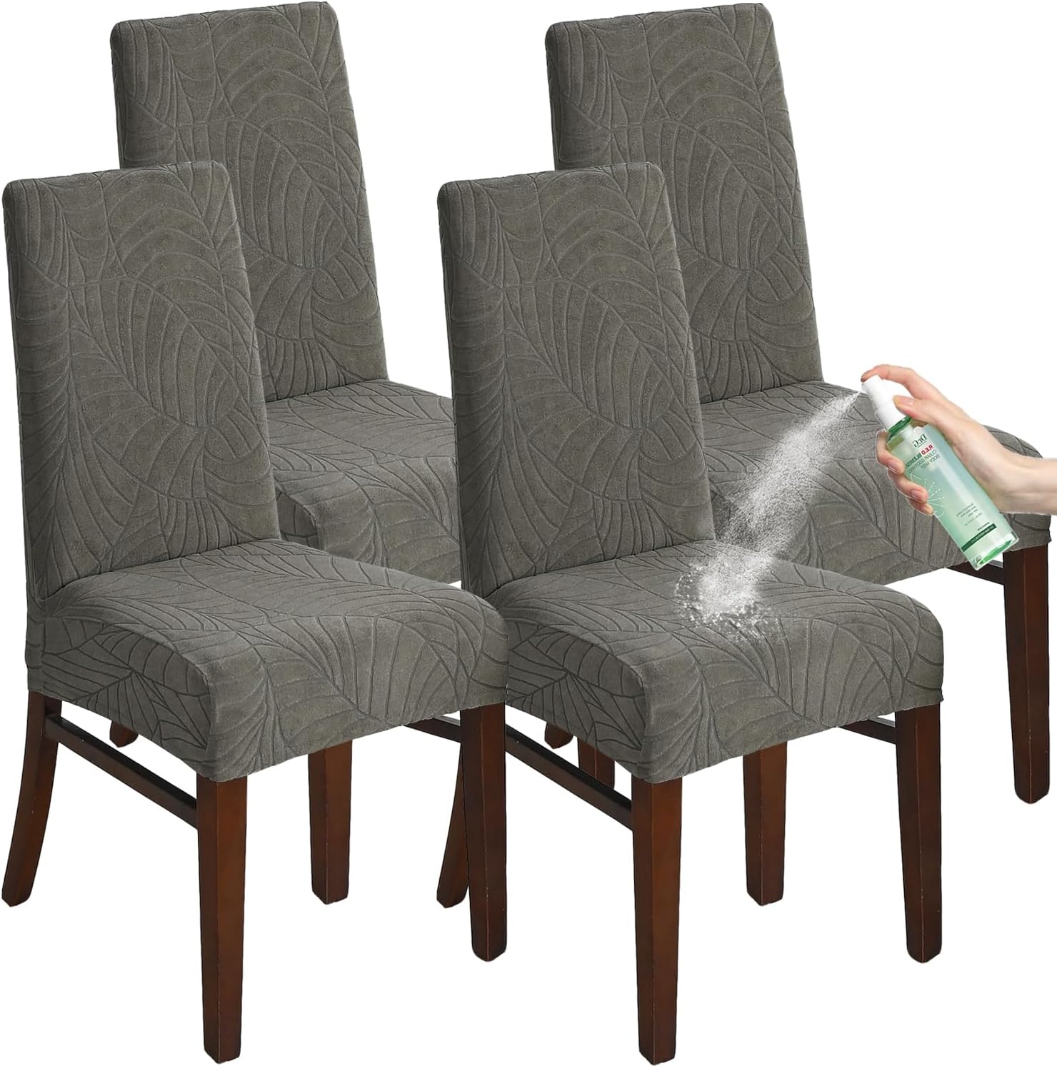 Dining Chair Covers (Light Gray
