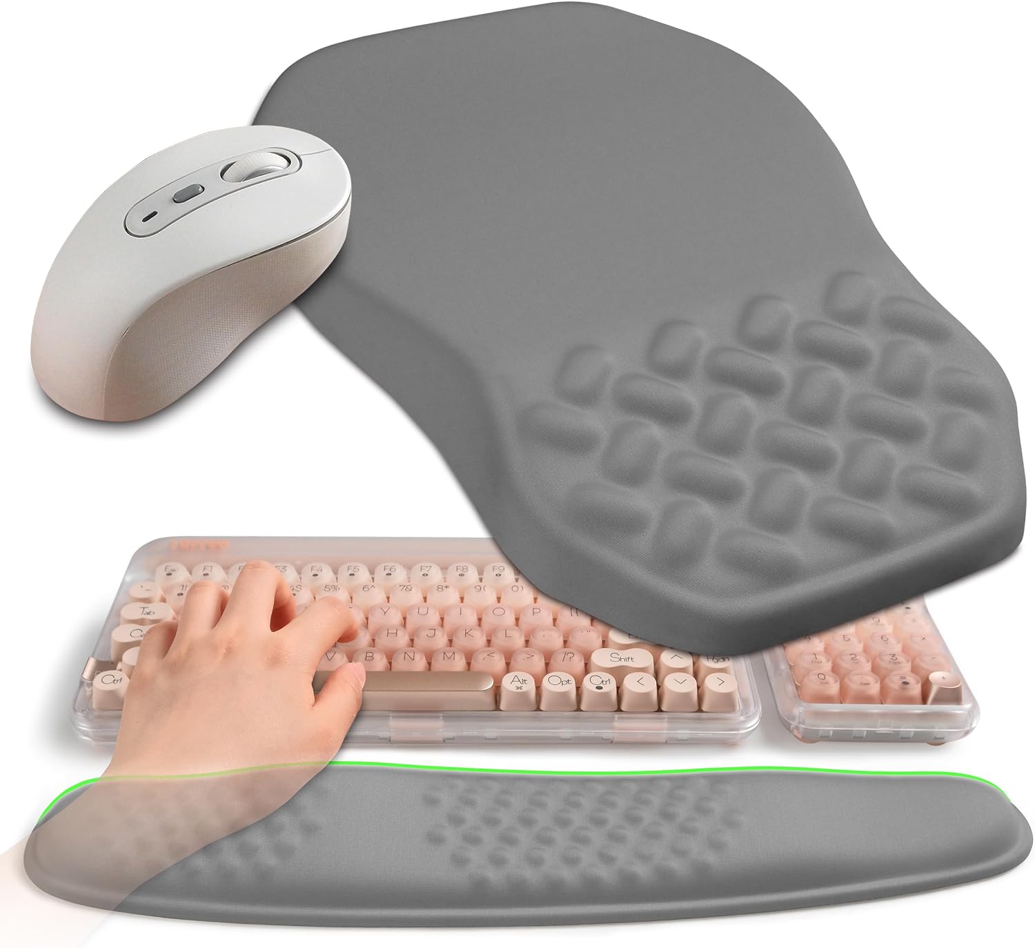 Gleamtide Ergonomic Keyboard Mouse Pads