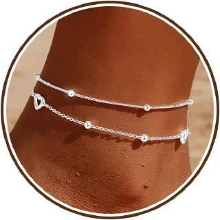 Chihayafuji Sterling Silver Ankle Bracelets