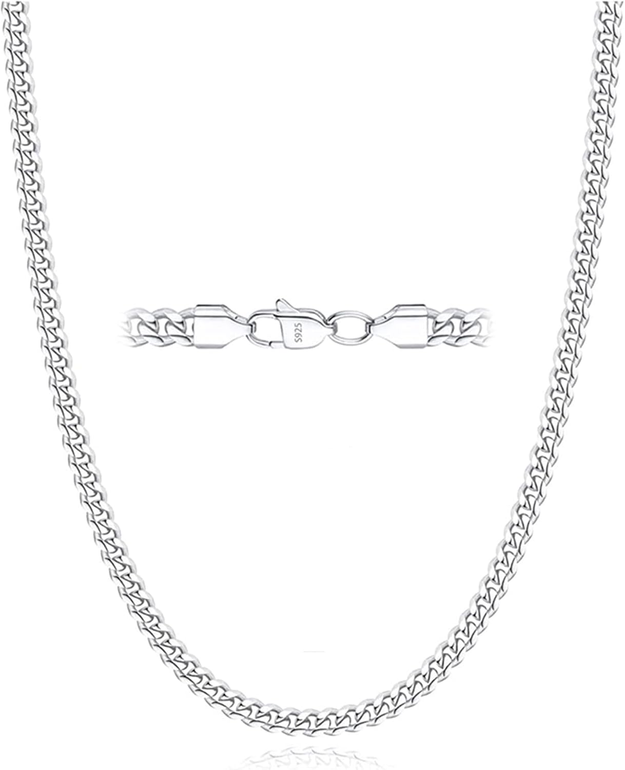 Avotto Sterling Silver Cuban Chains