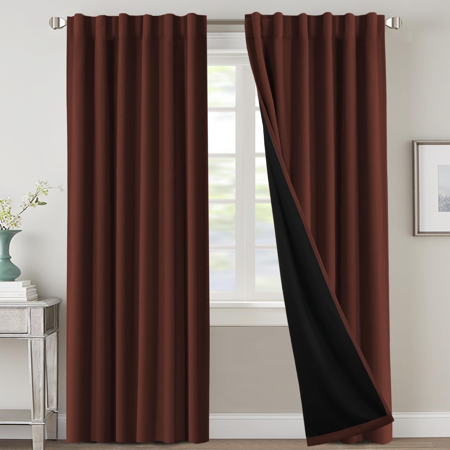 H.Versailtex Blackout Curtains (Rust