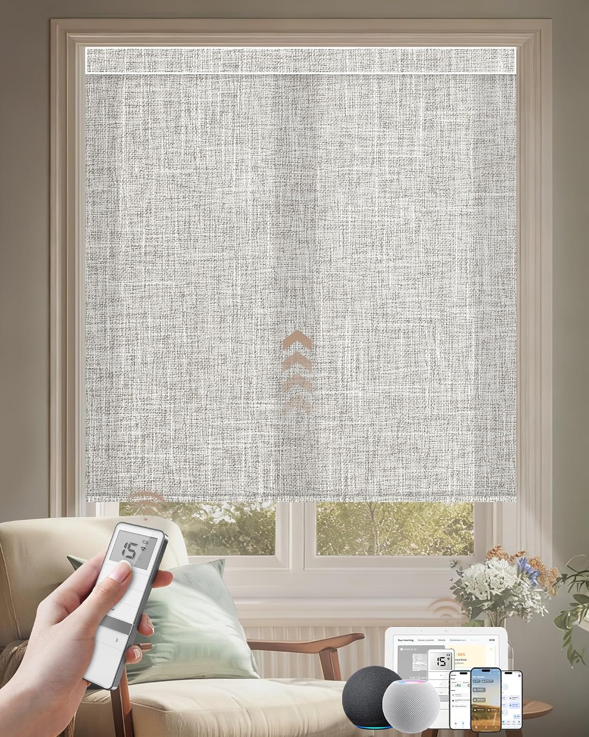Kincmo Motorized Light Filtering Blinds