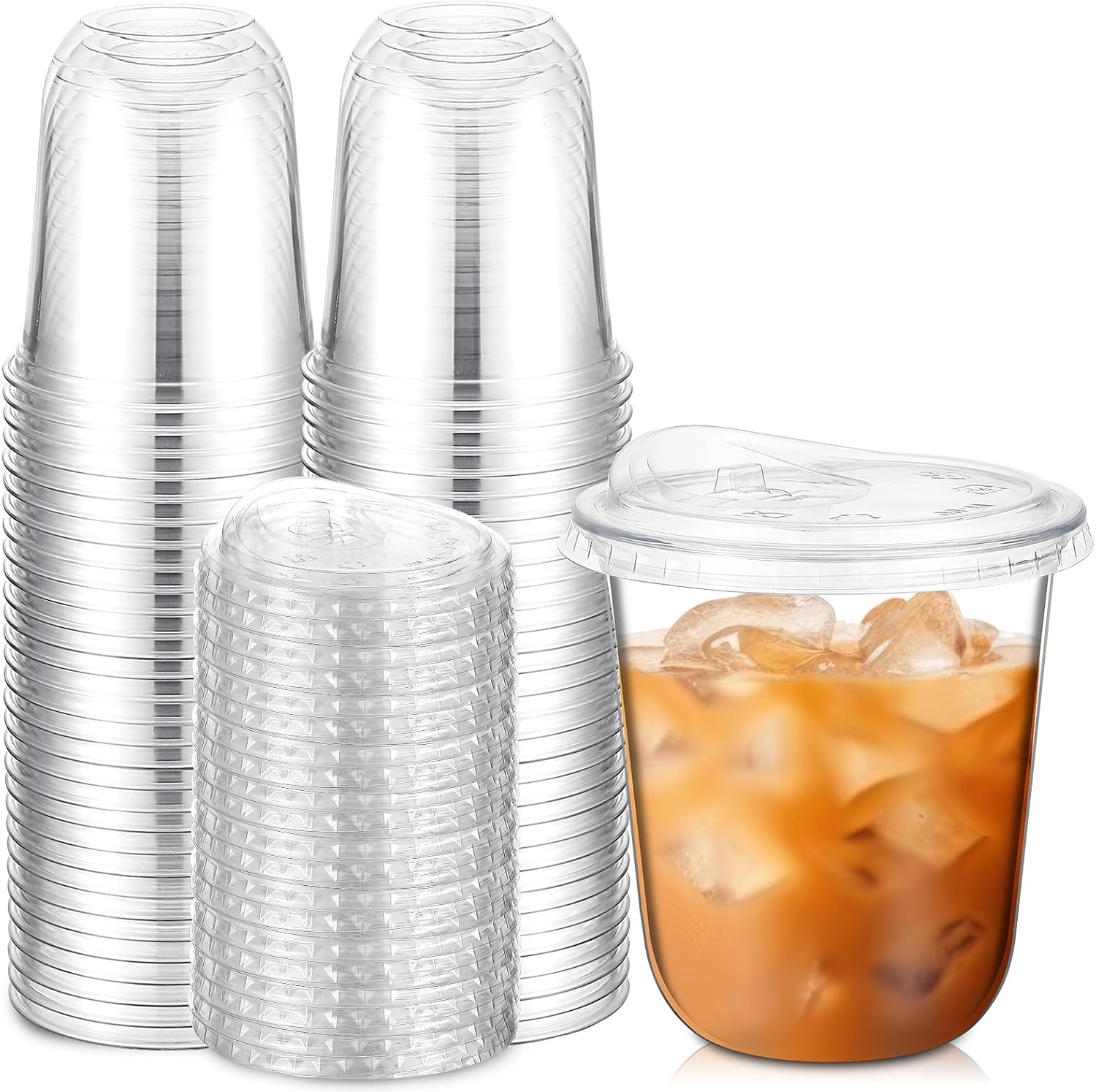 Ziliny Clear Plastic Coffee Cups