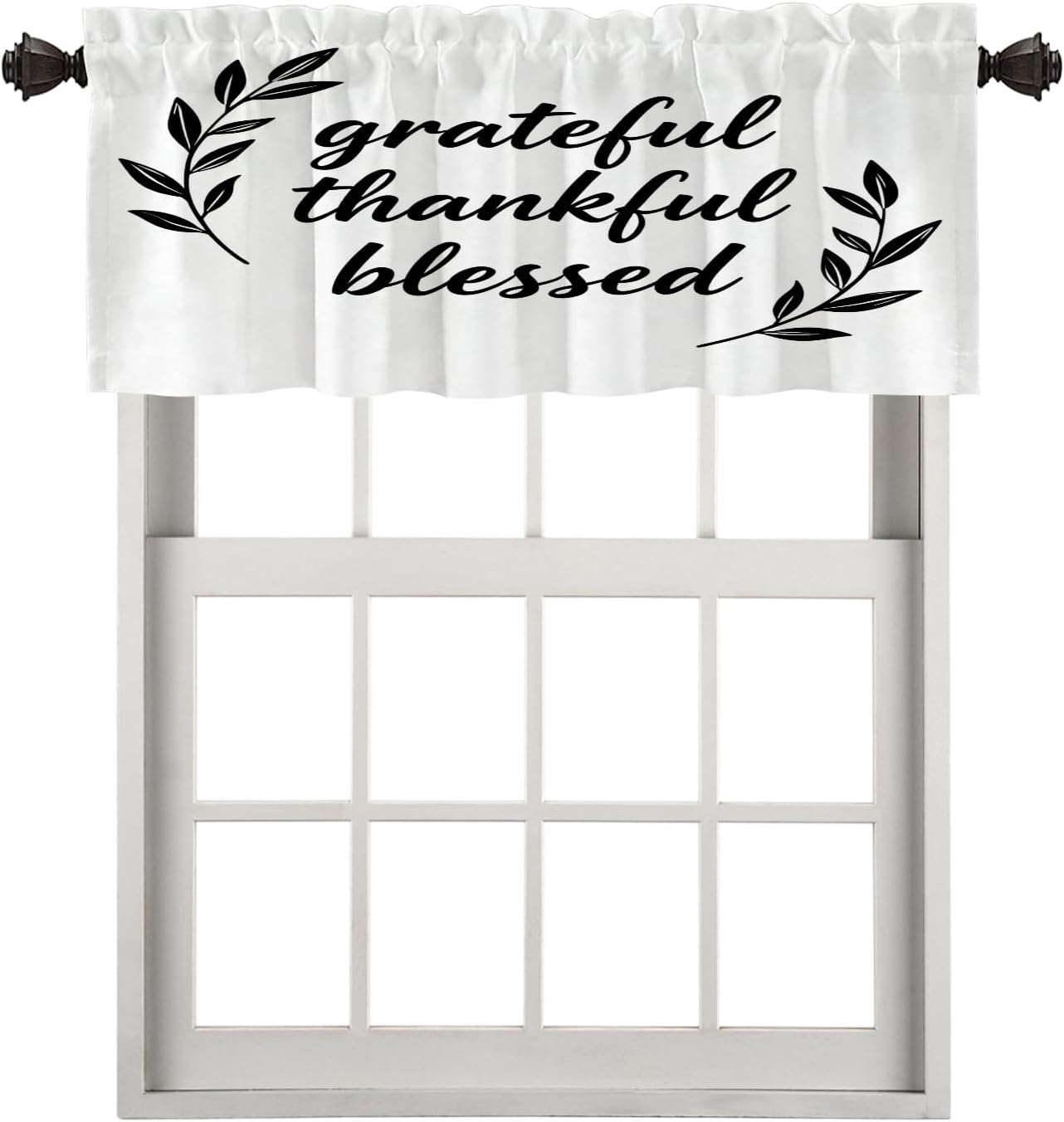 BaoNews Inspirational Quote Kitchen Valances