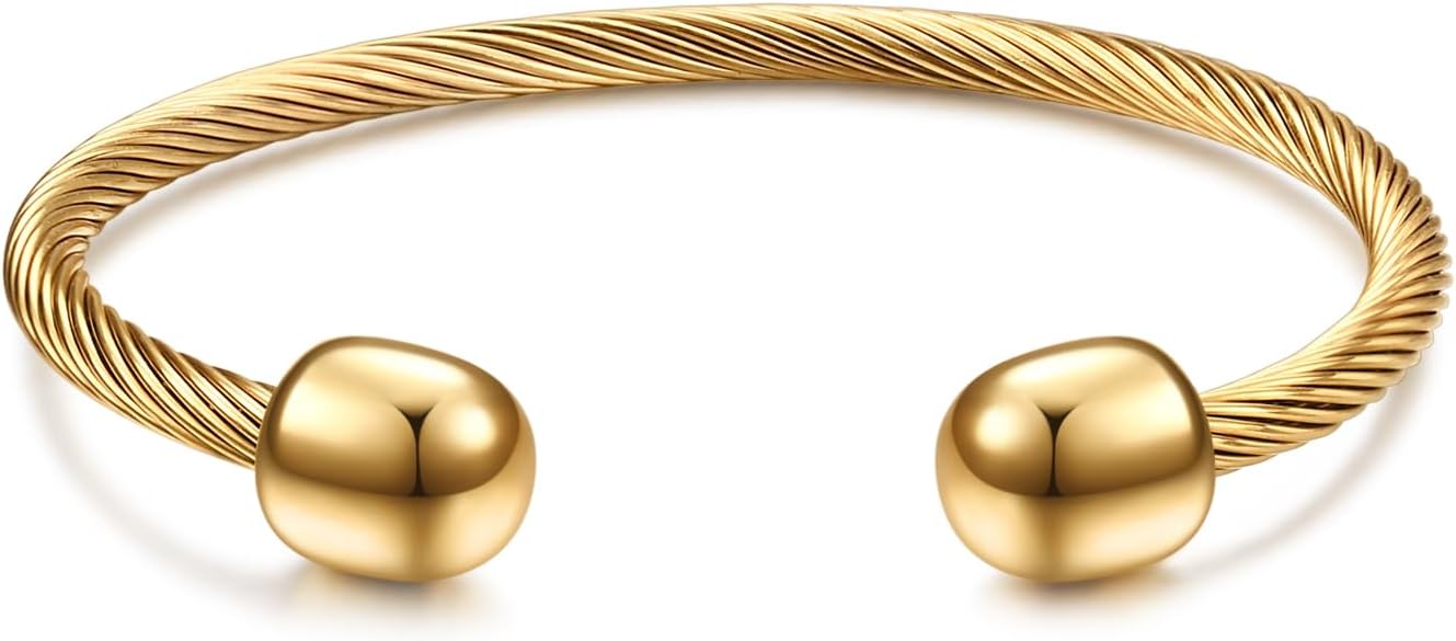 LXBQYSTO Twisted Cuff Bracelets