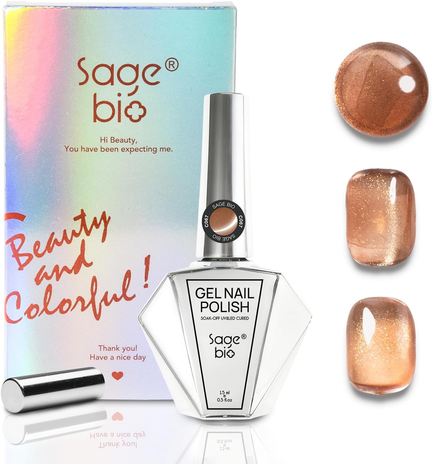 Sagebio Gold Nail Polishes