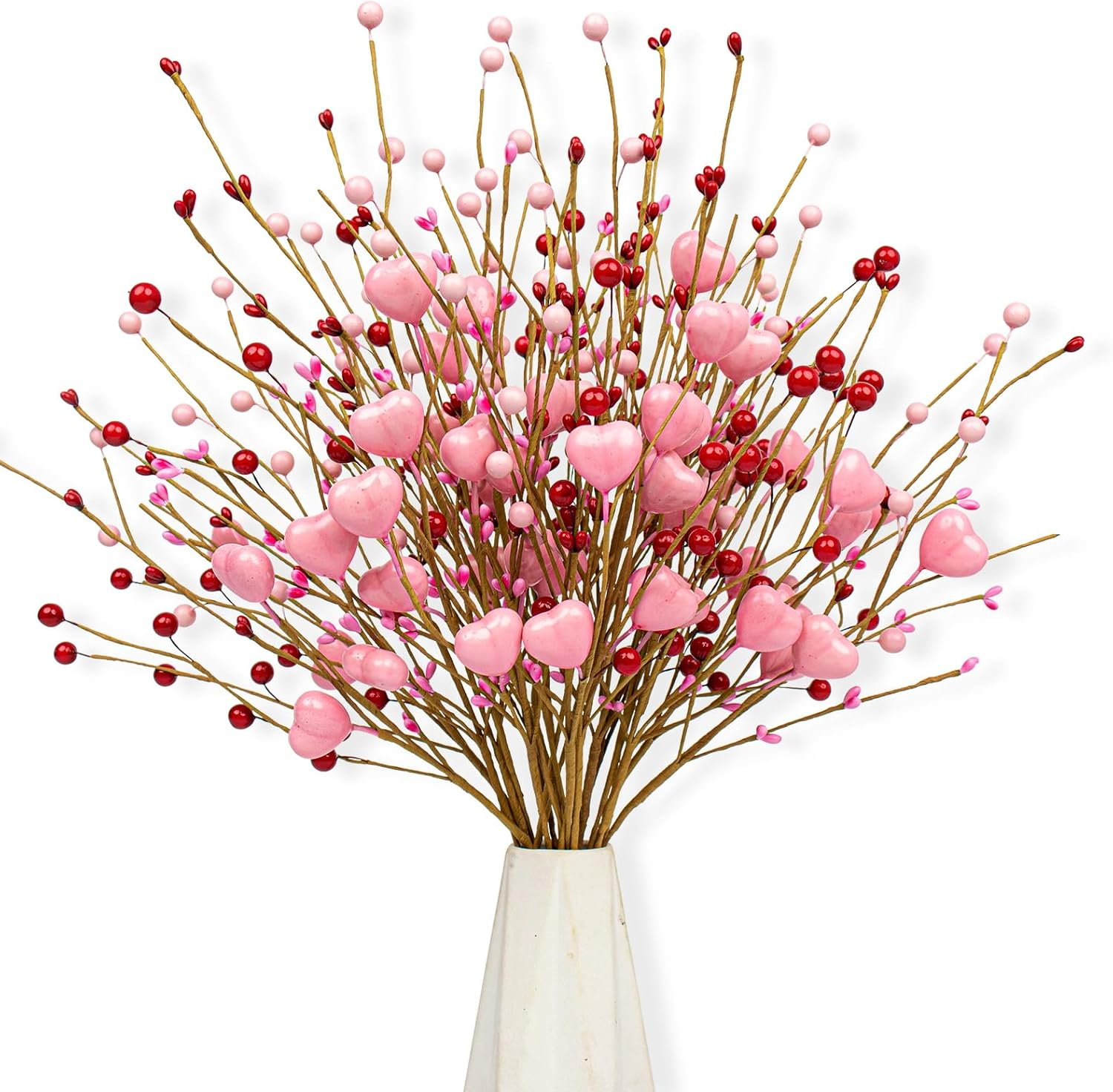J'FLORU Pink Heart Picks