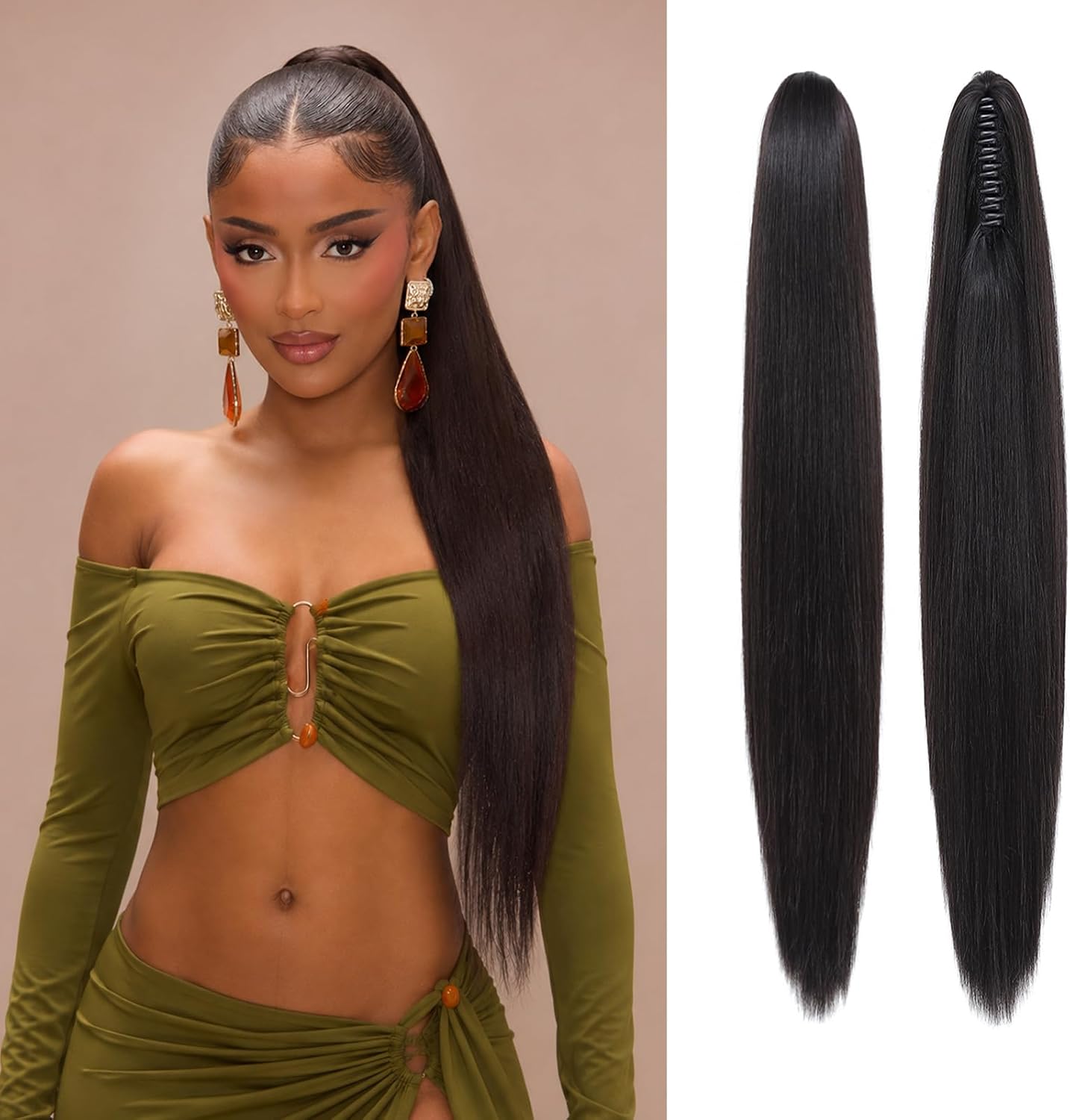 Ponytail Hair Extensions (Coffee Brown