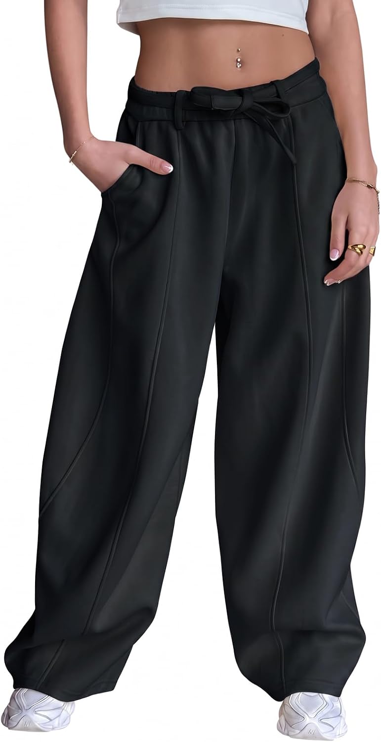 Fisoew Women's Wide Leg Sweatpants
