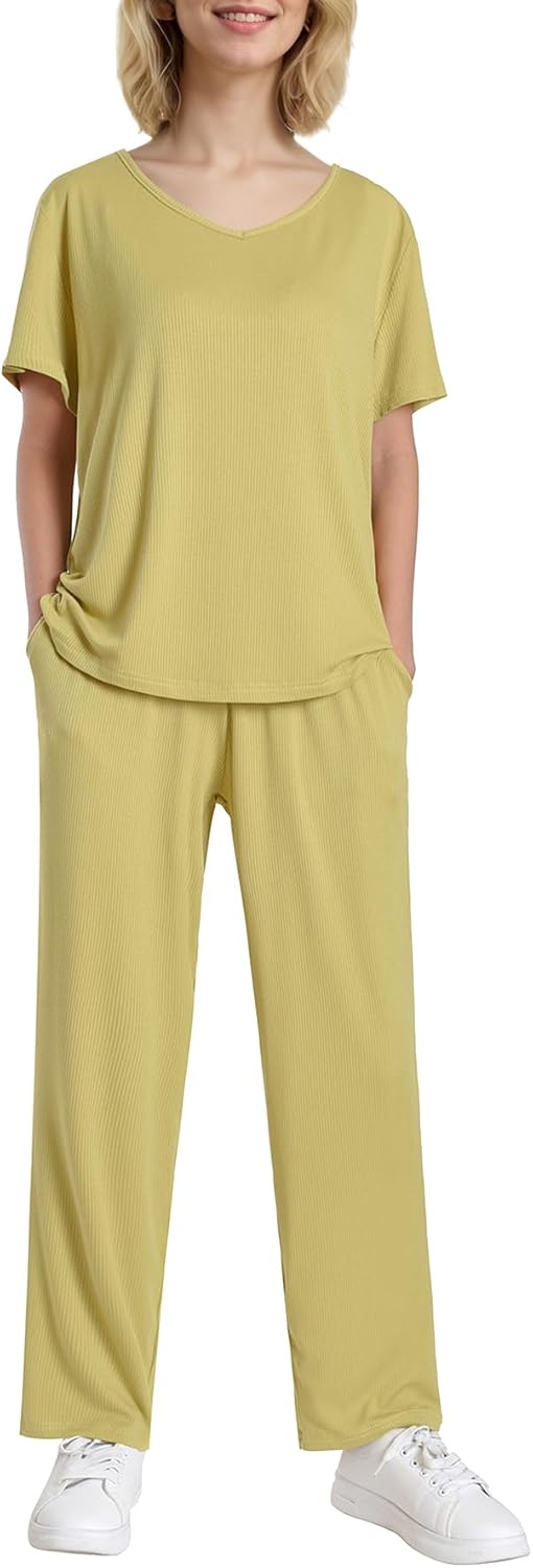 Latuza Women's Petite Lounge Set Petite Short Length Pants