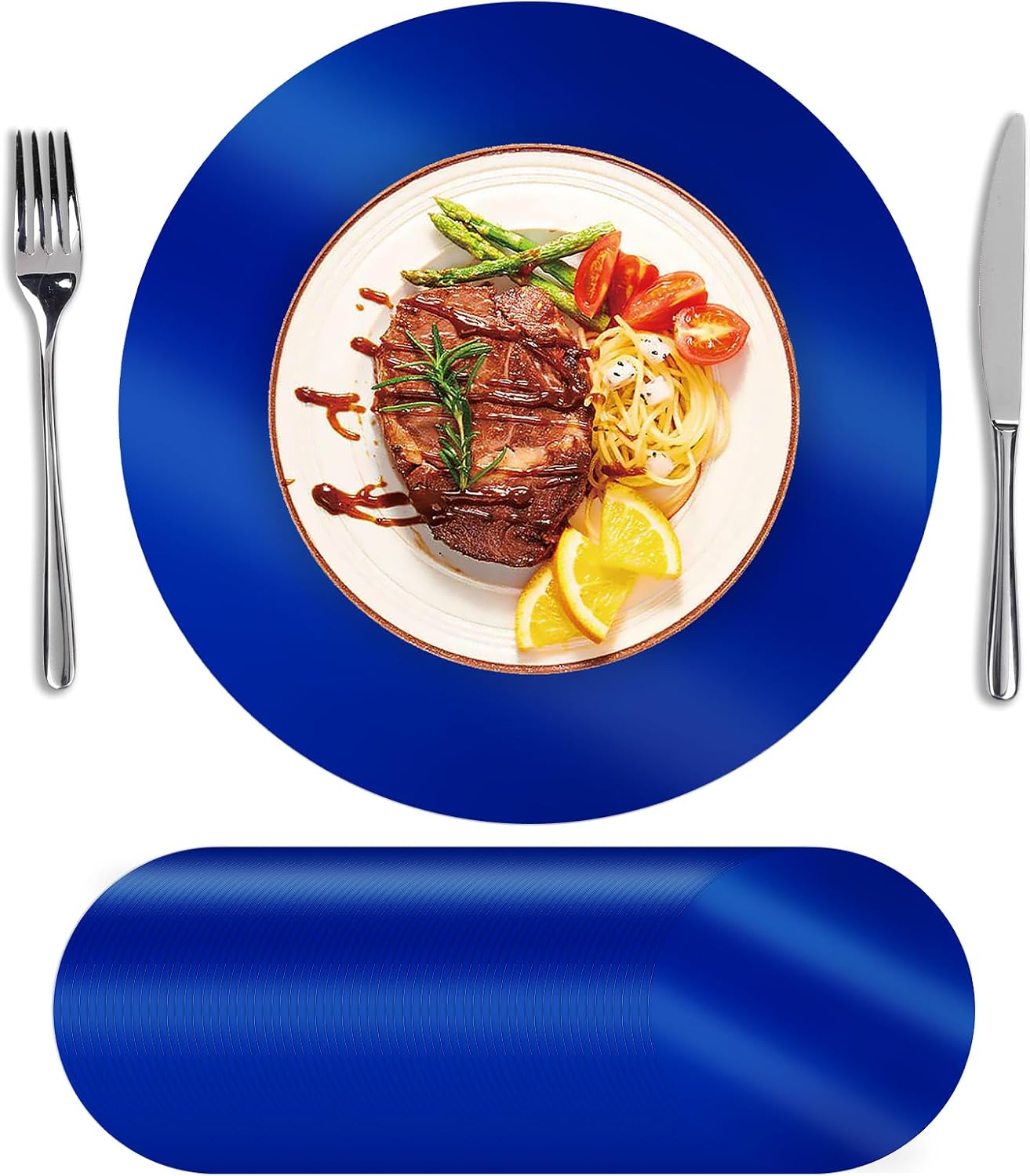 SHACOS Blue Round Placemats