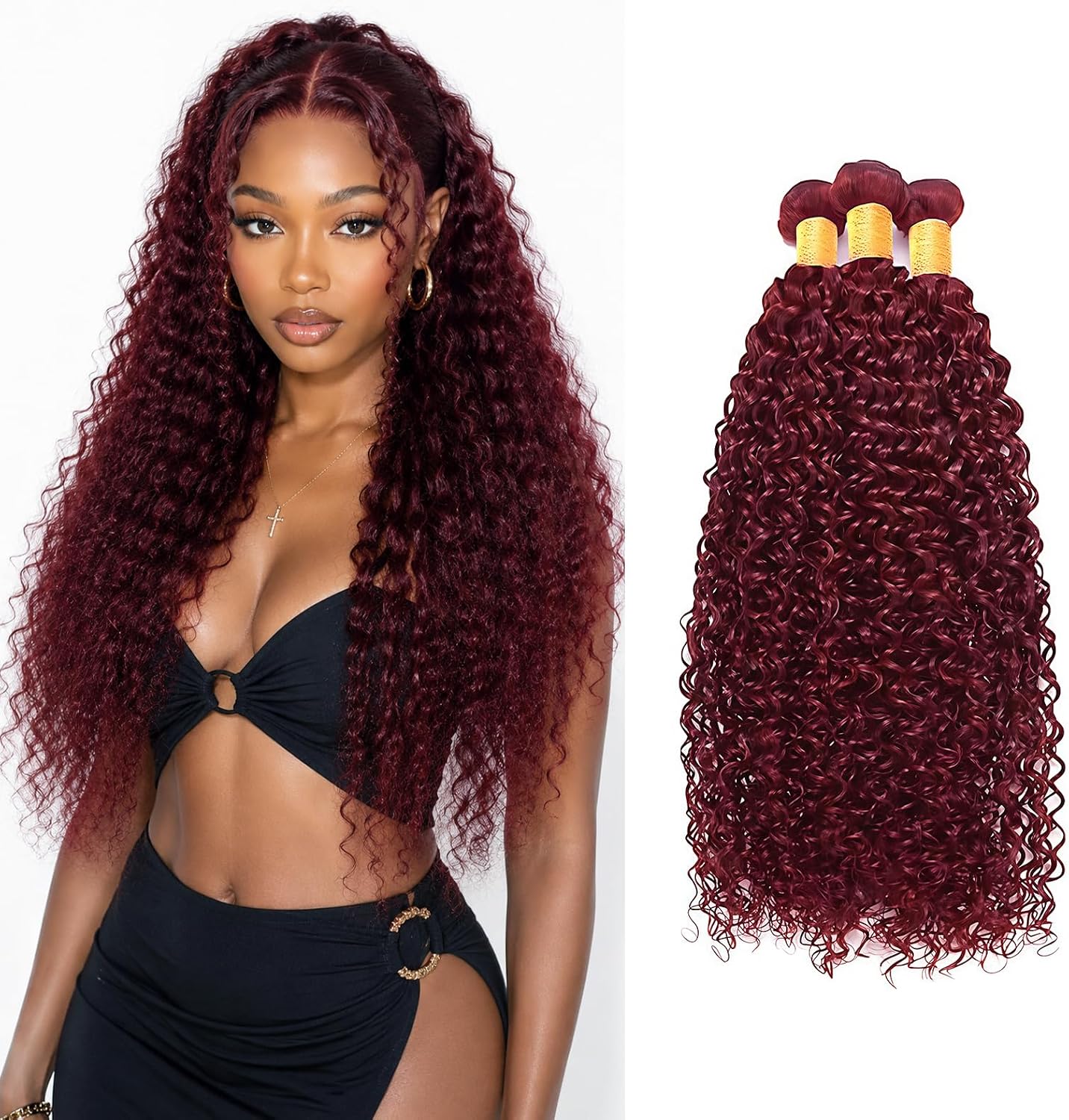 Kodrhar Burgundy Human Hair Bundles