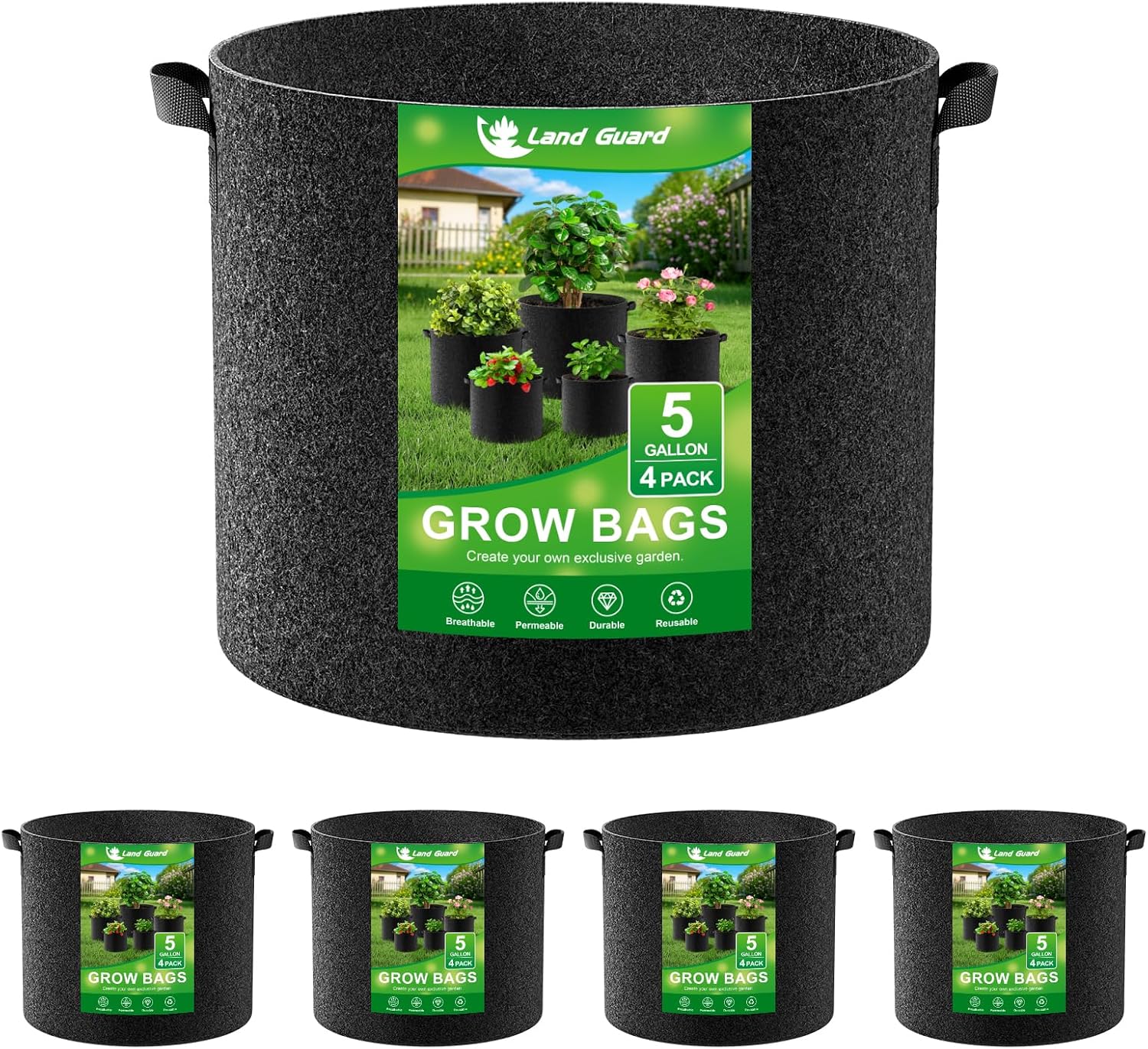 Land Guard Black Growth Bags