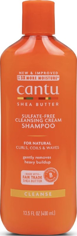 Cantu Sulfate-Free Cleansing Cream Shampoo with Shea Butter for Natural Hair, 13.5 oz