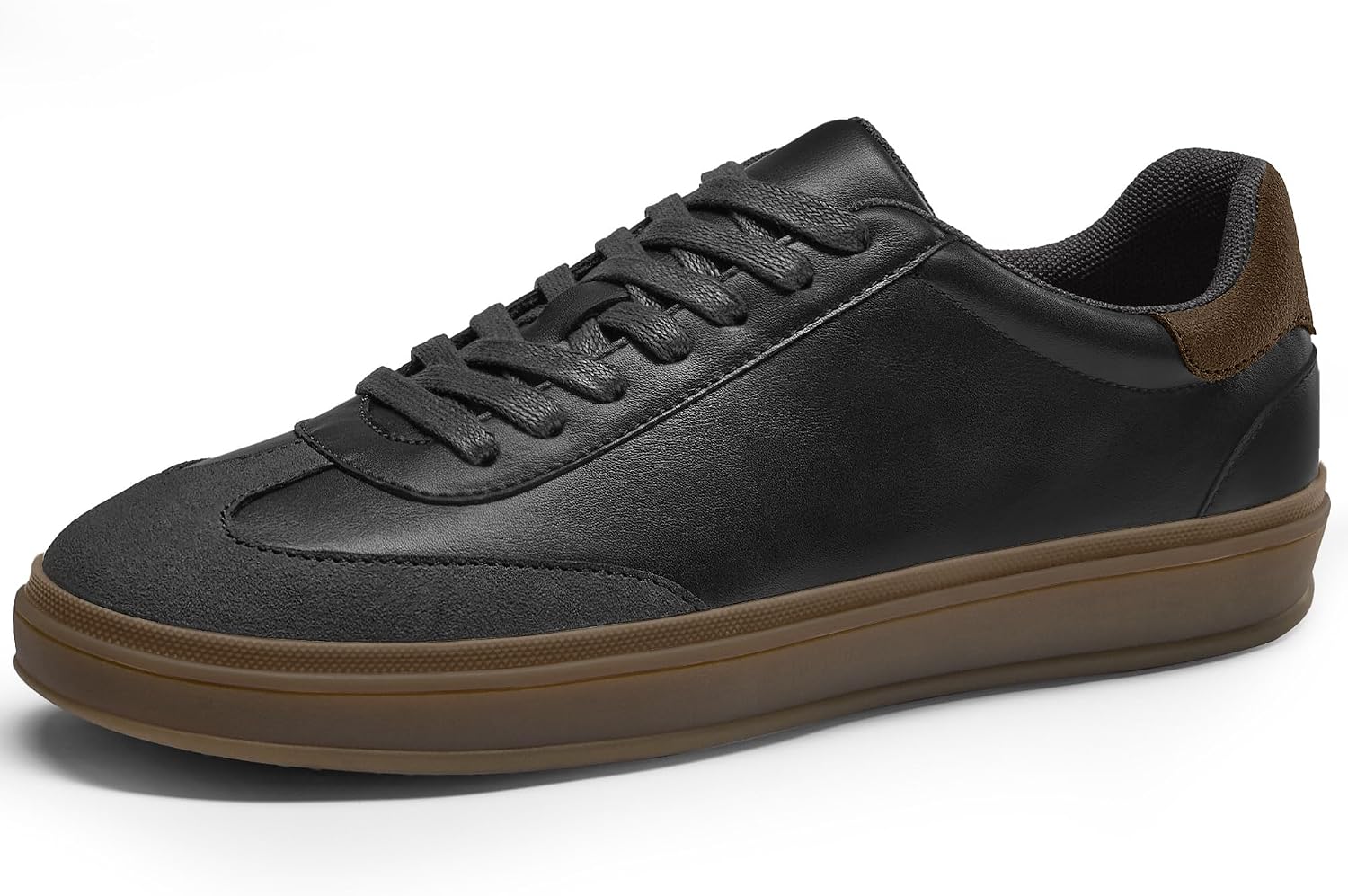 Coostar Mens Casual Shoes Business Dress Sneakers Classic Lace-up Walking Shoe Black Size 11.5