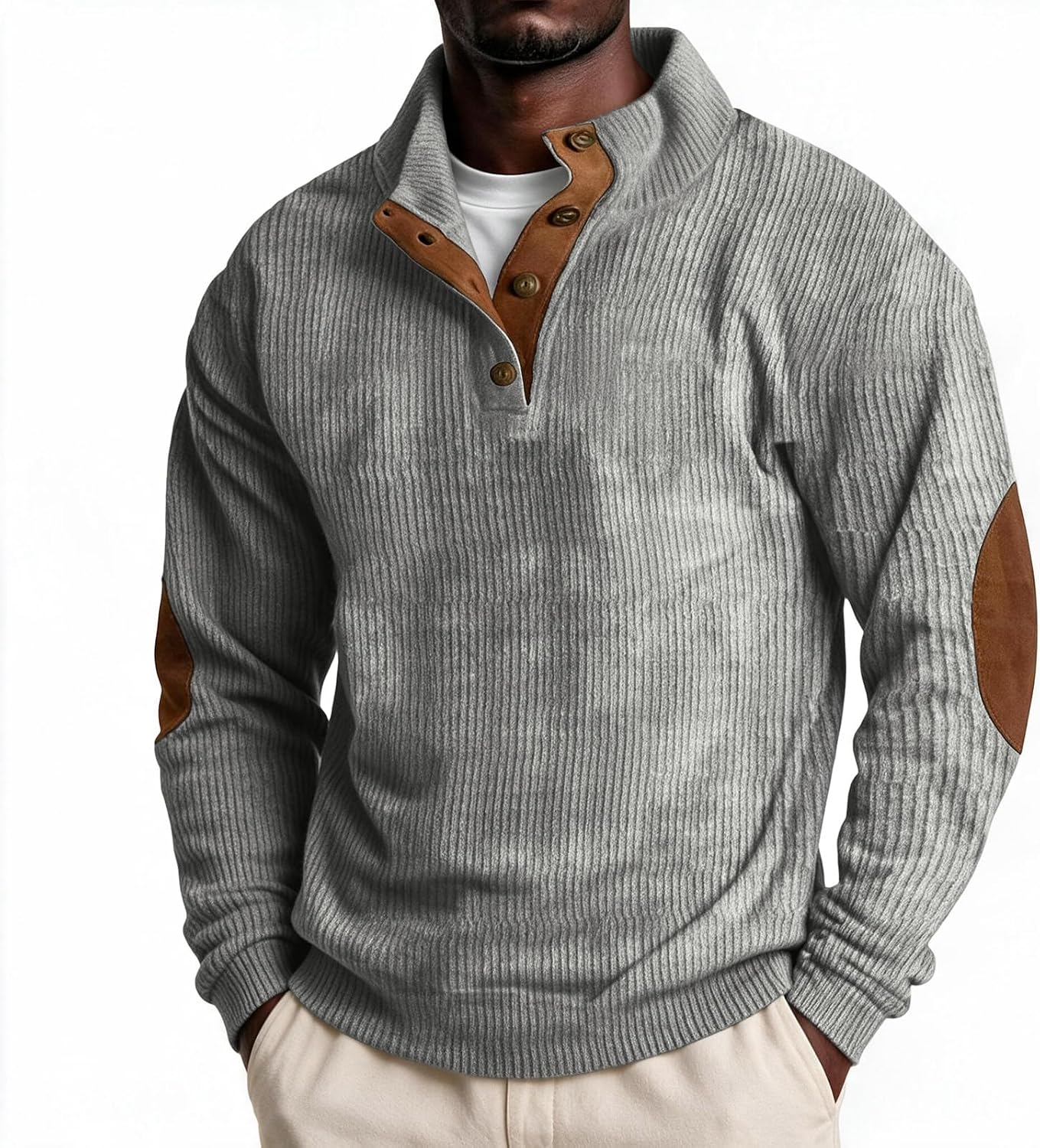 Corduroy Quarter Button Sweatshirts