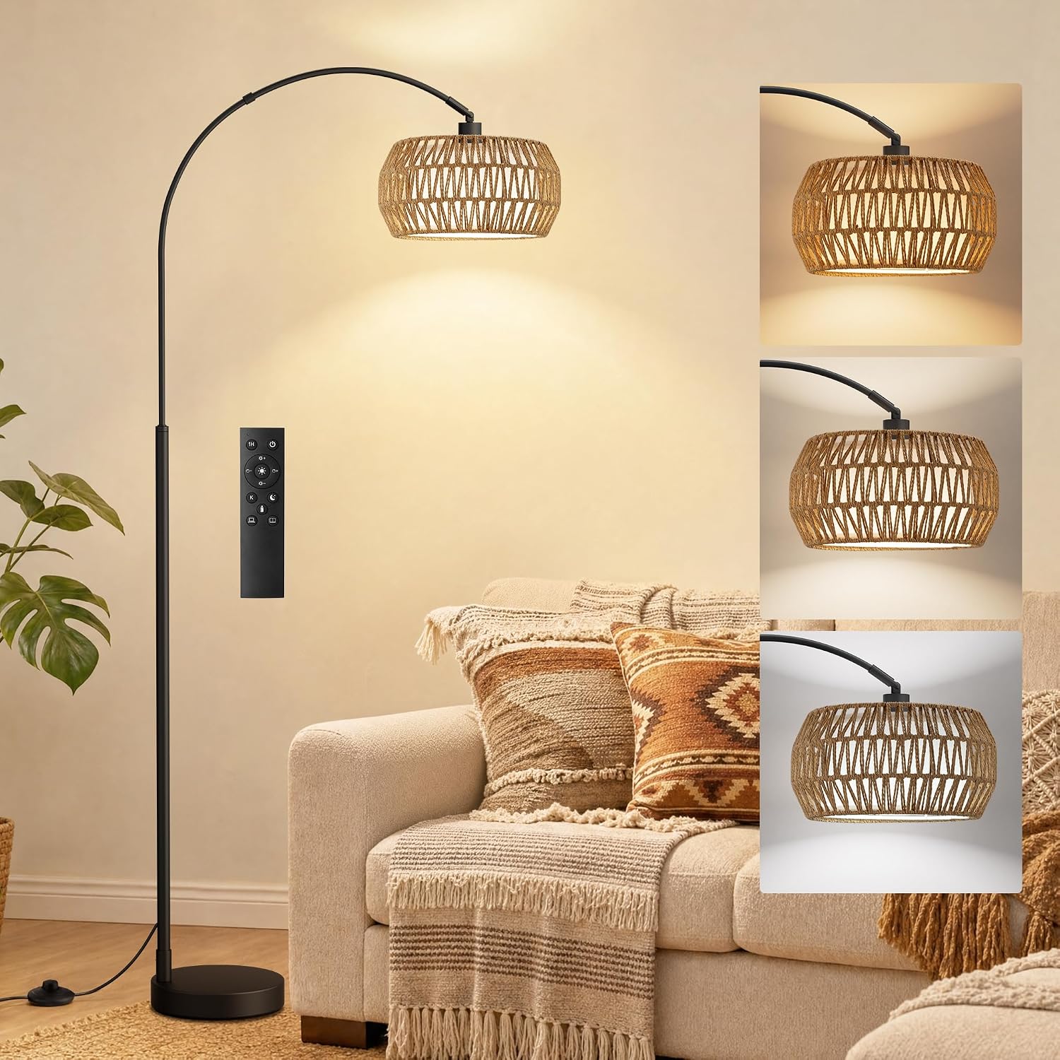 Boho Arc Floor Lamps