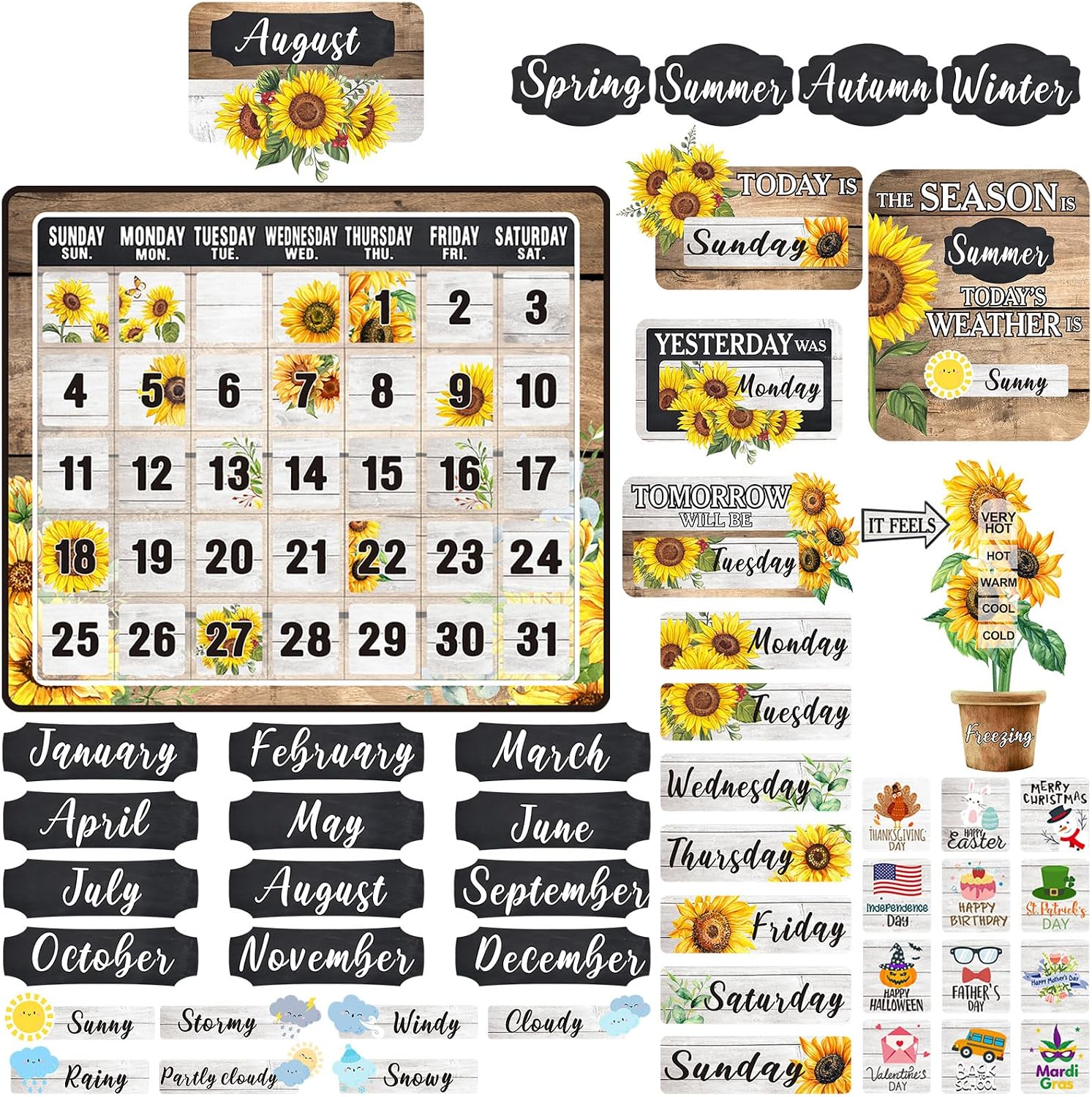 Cholemy Calendar Bulletin Board Sets
