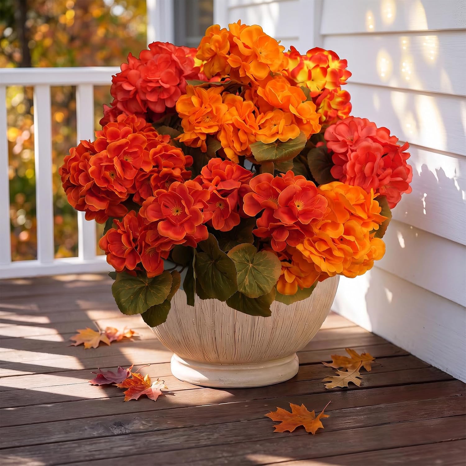 FULLMUSIC UV Resistant Fake Geraniums