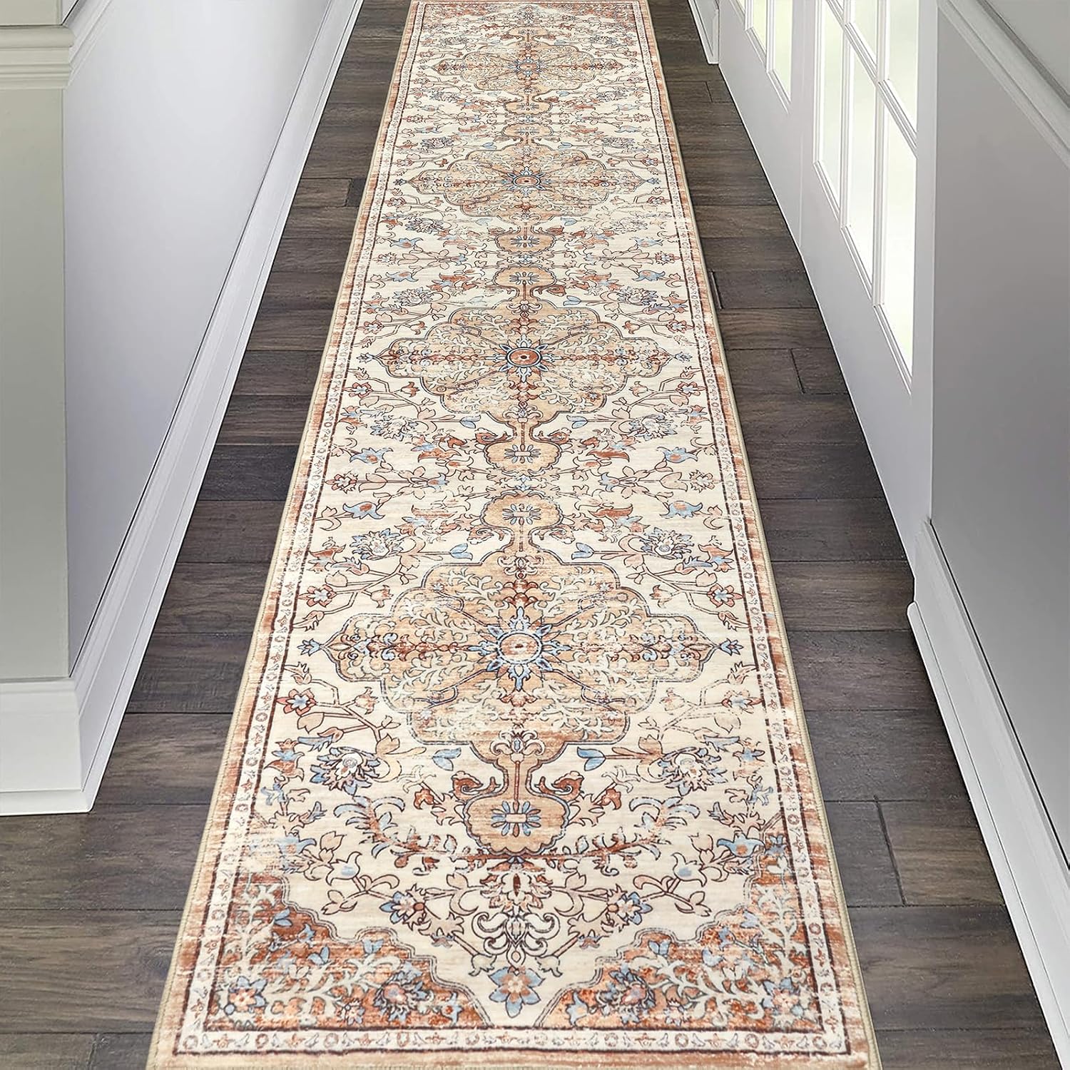 Pauwer Hallway Runner Rug 2x10, Washable Non Slip Boho Soft Kitchen Runner