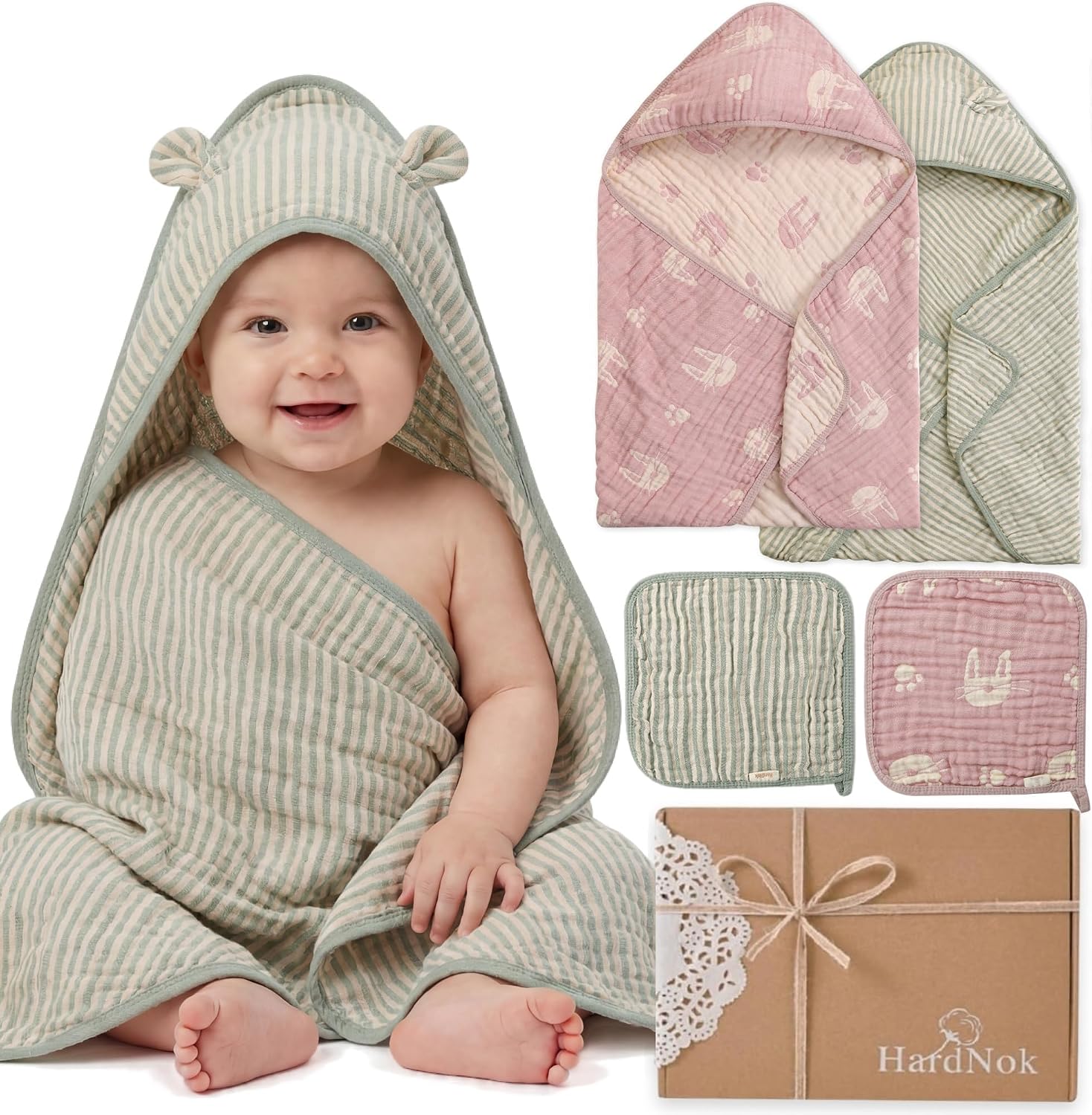 HardNok Muslin Bath Towels