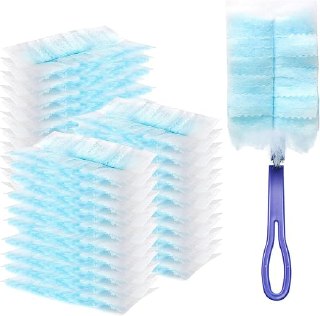 PR!CE DROP ( ) 30 Count Duster Refills, Disposable Static Dust Removal Brush Replacement Head Compatible with Swiffer Duster Refills for Dusting Electronics Furniture Blinds Ceiling Fans, with 1 Short Handle (30)