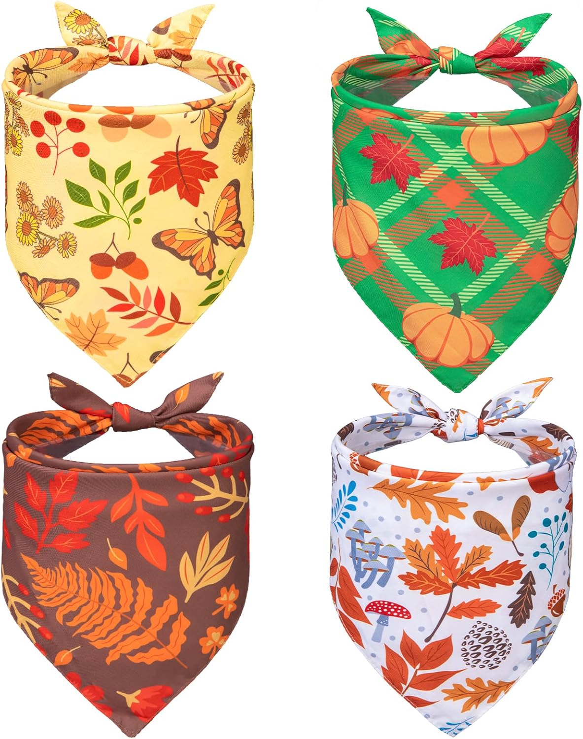 PUPTECK Fall Dog Bandanas